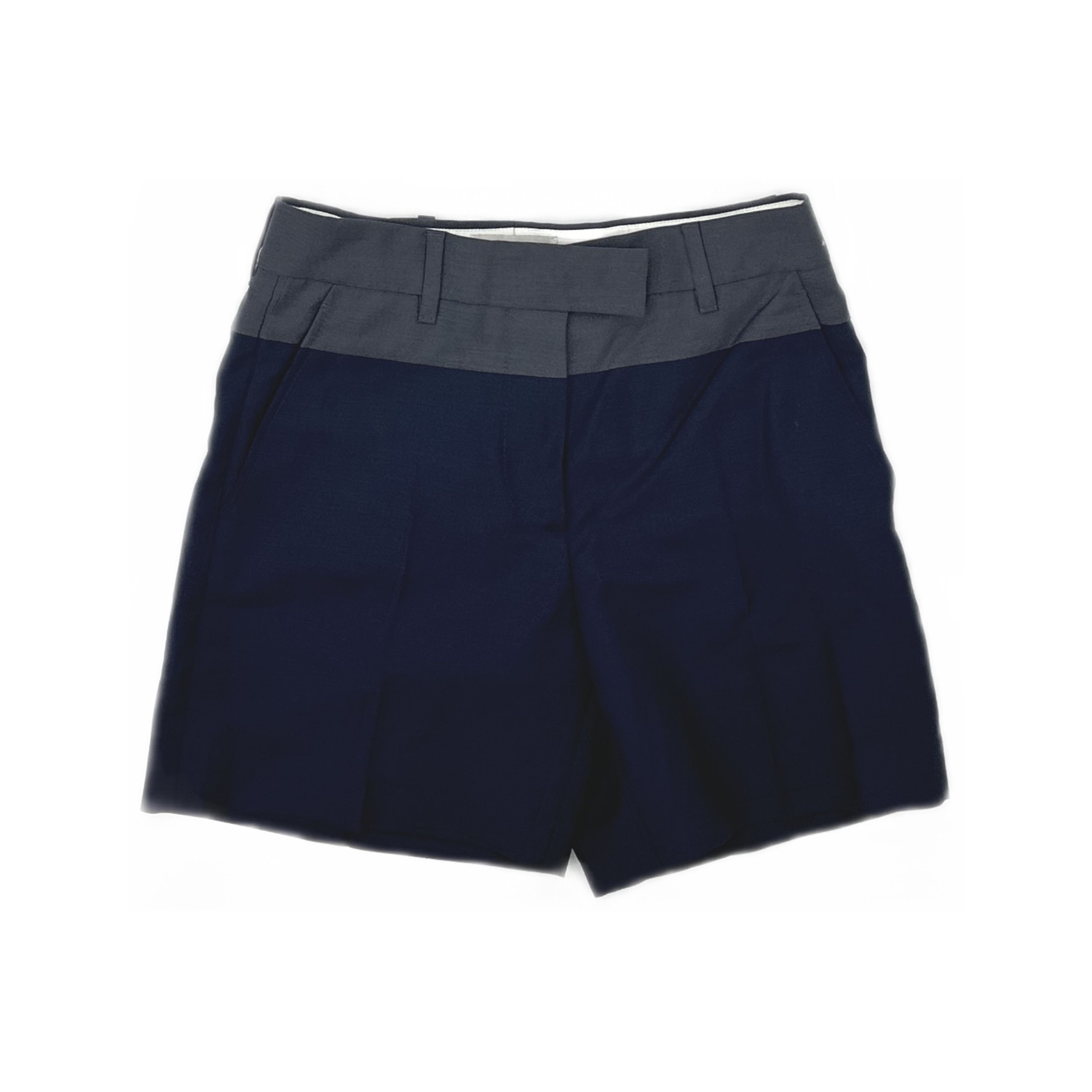Miu Miu Miu Miu Navy Wool Shorts Size 36 Size 25" / US 0 / IT 36 - 1 Thumbnail