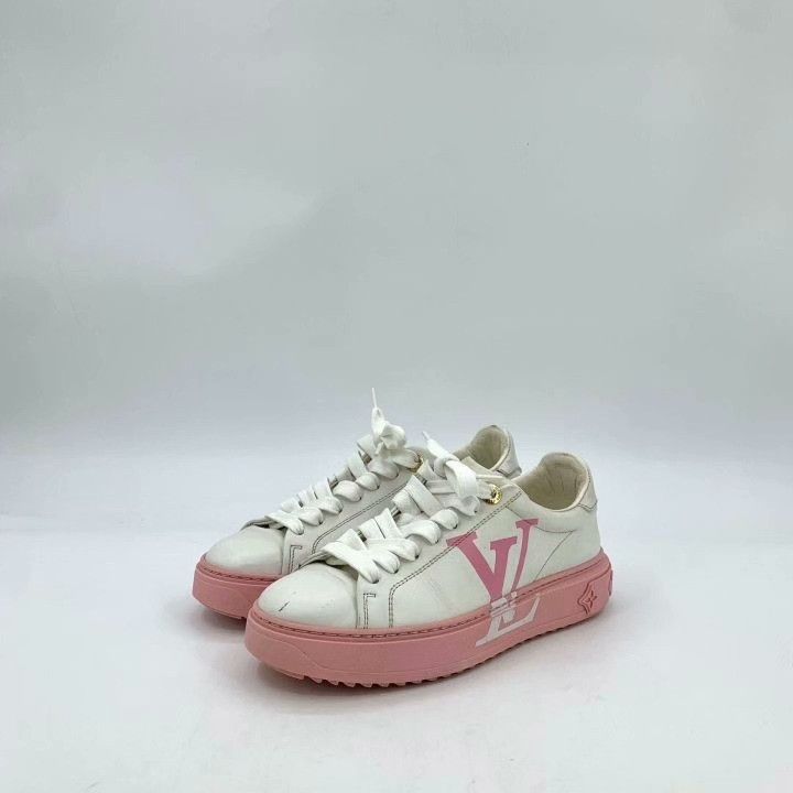 Louis Vuitton Louis Vuitton Time Out White Logo Sneakers Size US 5.5 / IT 35.5 - 1 Thumbnail