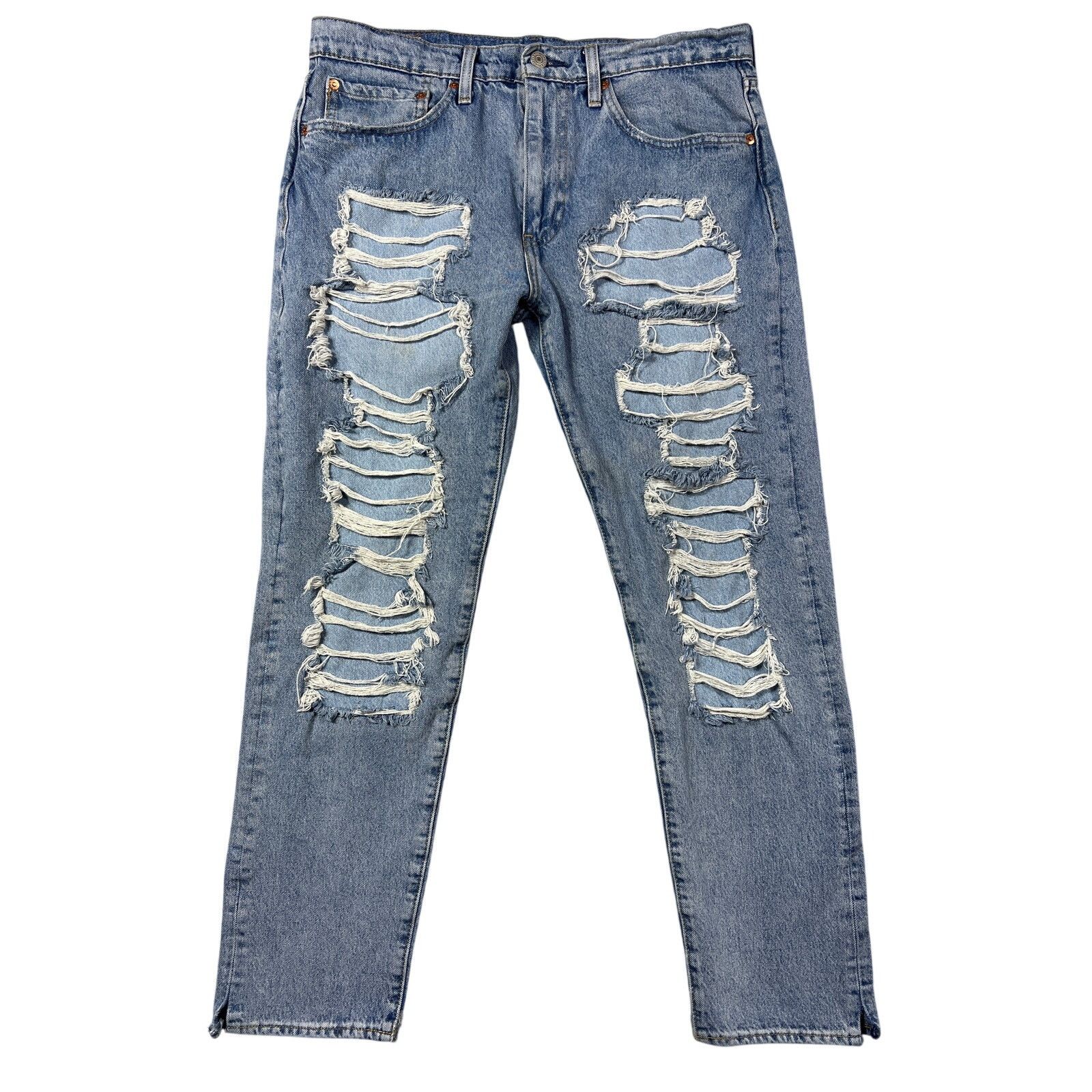 Levi's Levi’sDistressed Light Wash Jeans Unisex 34 Waist 90s Y2K Size US 34 / EU 50 - 2 Thumbnail