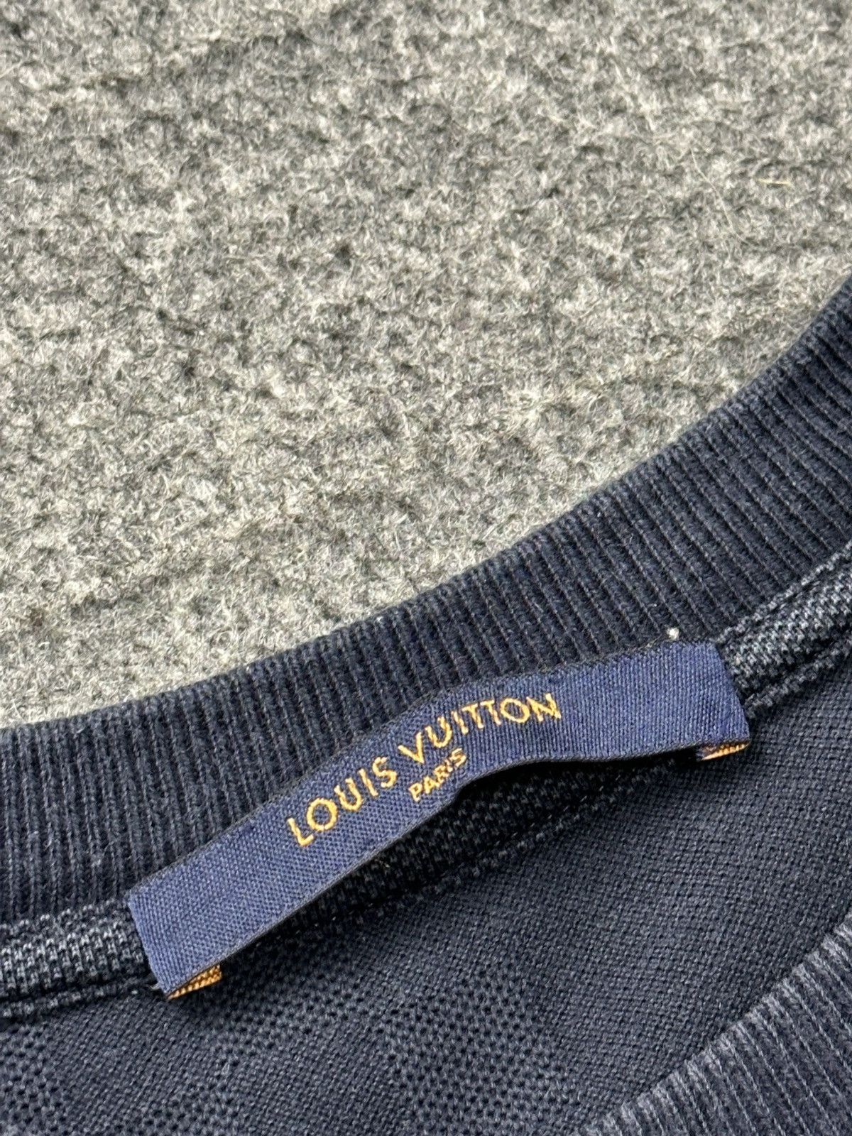 Louis Vuitton Louis Vuitton - Half Damier Pocket Tee - Navy Size US XS / EU 42 / 0 - 9 Thumbnail