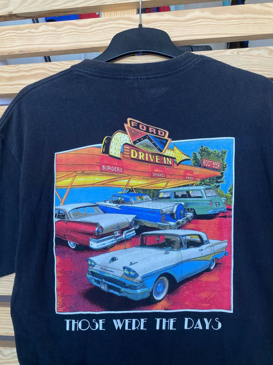 Vintage Vintage Ford Drive-In Racing Tee Shirt 90s Size US L / EU 52-54 / 3 - 3 Thumbnail