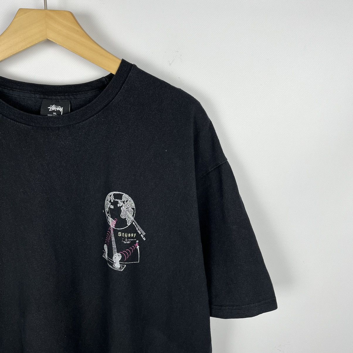 Stussy Vintage Stussy Space y2k big logo faded tee 00’s Size US XL / EU 56 / 4 - 11 Thumbnail