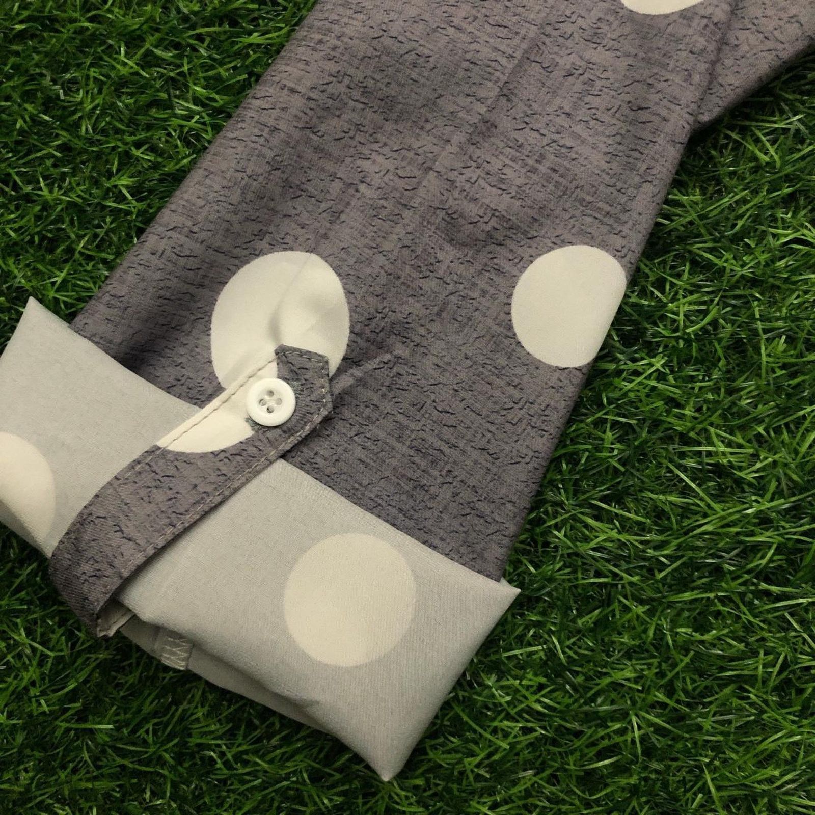Other NWT Grey/White Polka Dot High-Low Blouse Size S / US 4 / IT 40 - 4 Thumbnail