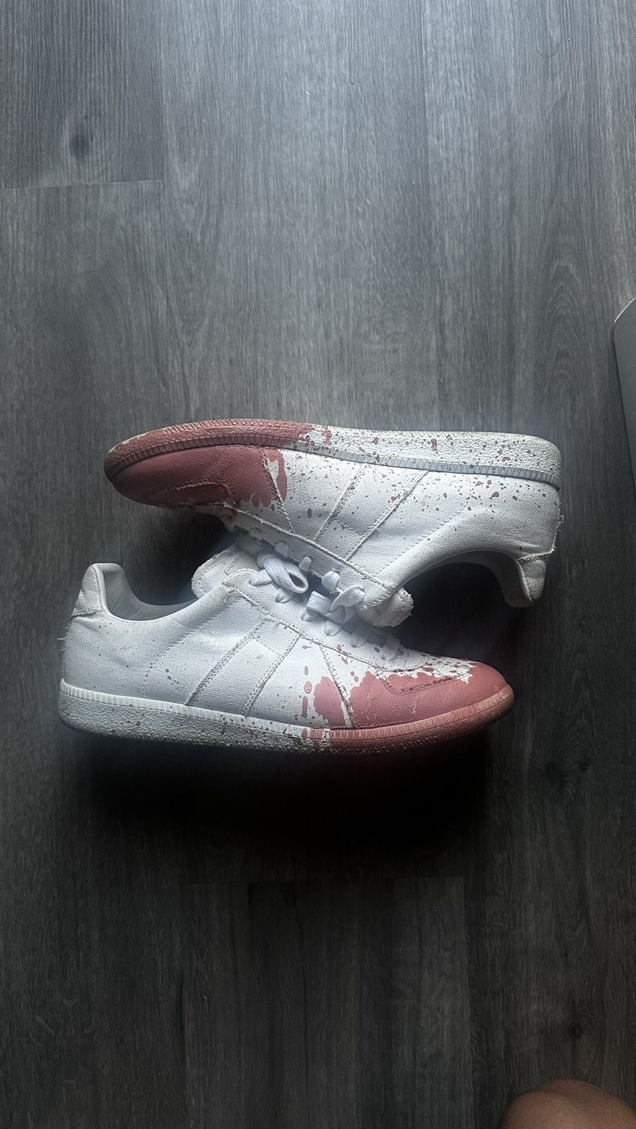 Maison Margiela Maison Margiela Canvas Pink Paint Solatter Size US 8.5 / EU 41-42 - 4 Thumbnail