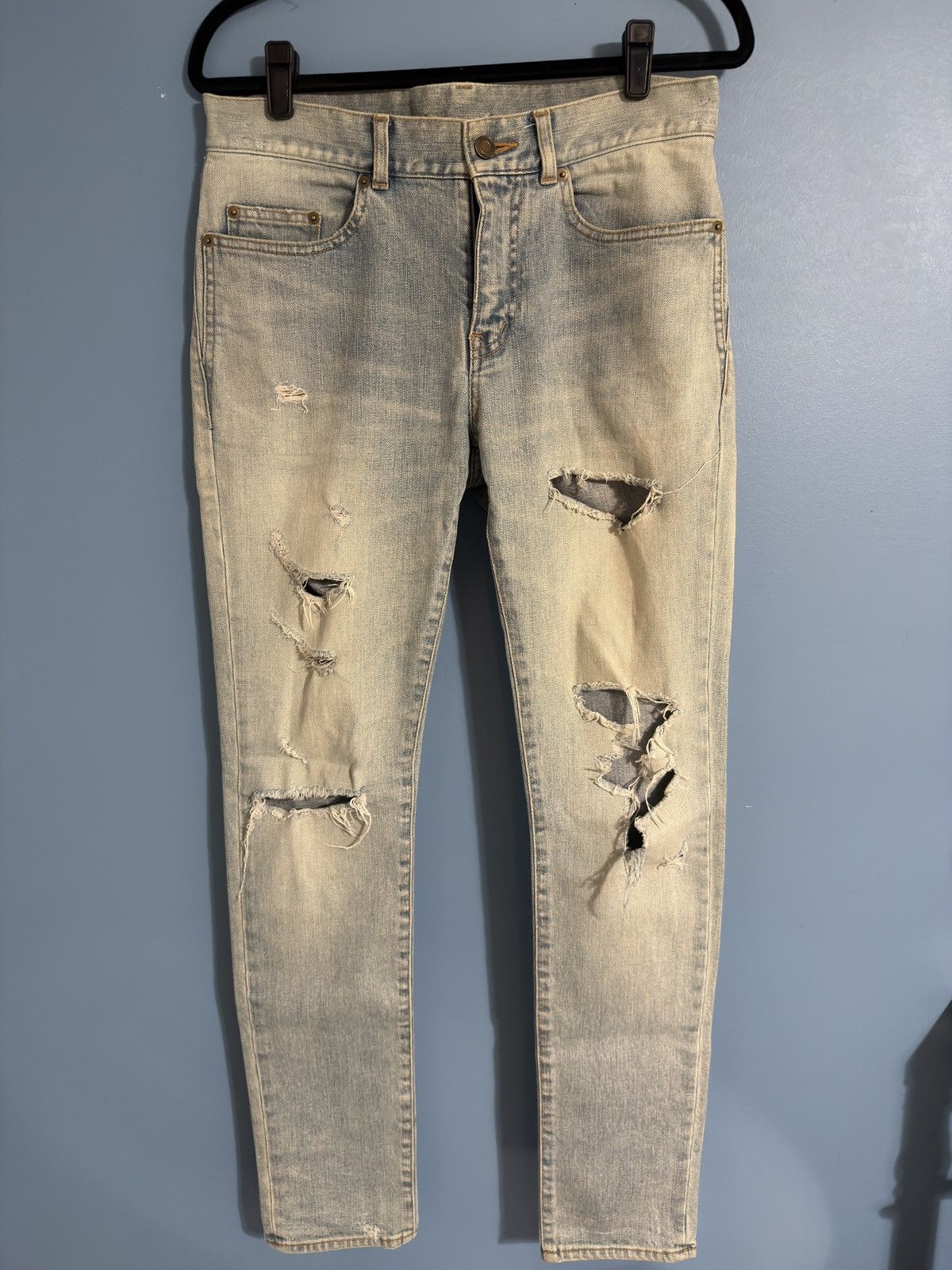Saint Laurent Paris Saint Laurent Paris Crash Denim Size US 29 - 1 Thumbnail