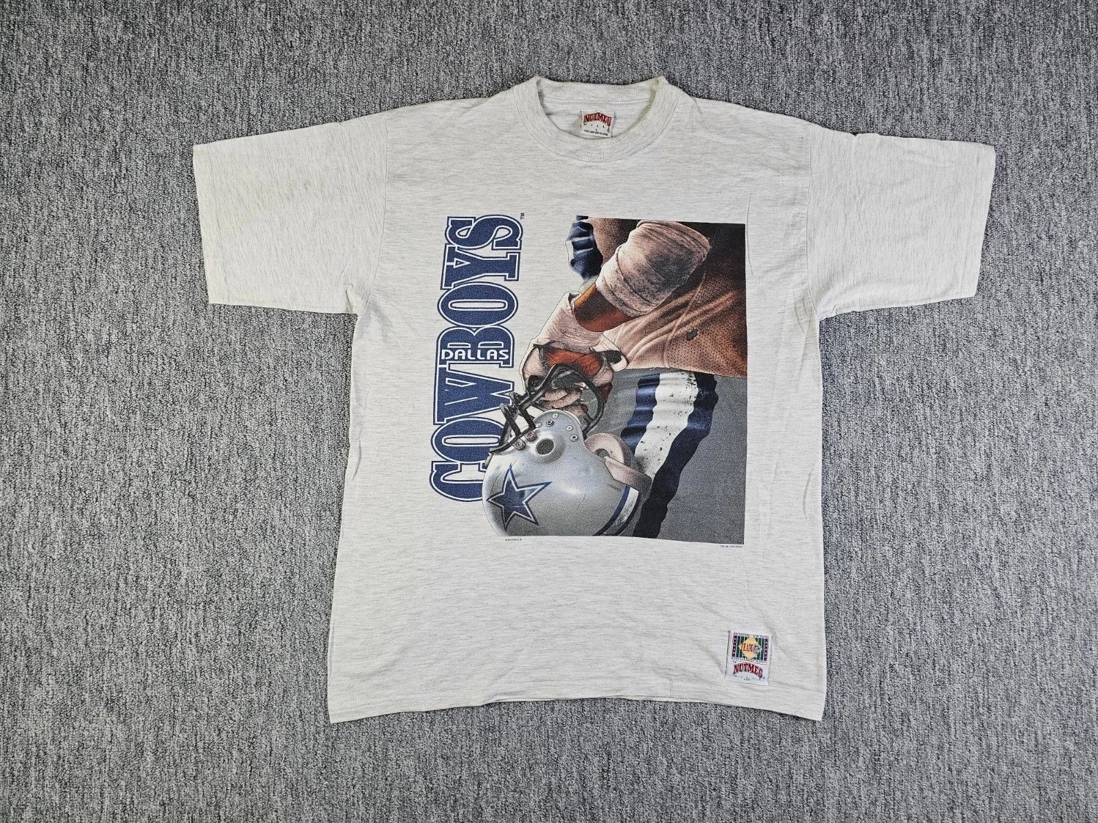 Other Nutmeg Mills 1996 Dallas Cowboys Single Stitch NFL Tee Men L Size US XXL / EU 58 / 5 - 1 Thumbnail