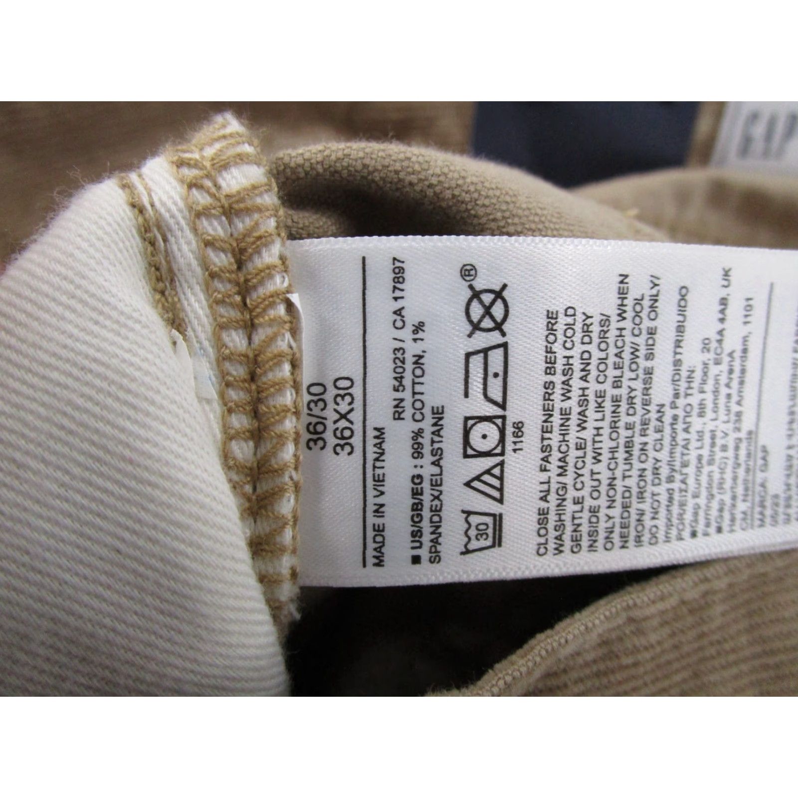 Gap Gap 1969 Corduroy Pants Mens 36x30 Slim Straight Beige Brown NWT Gap 1969 Casual Pants Mens Size US 36 / EU 52 - 4 Thumbnail