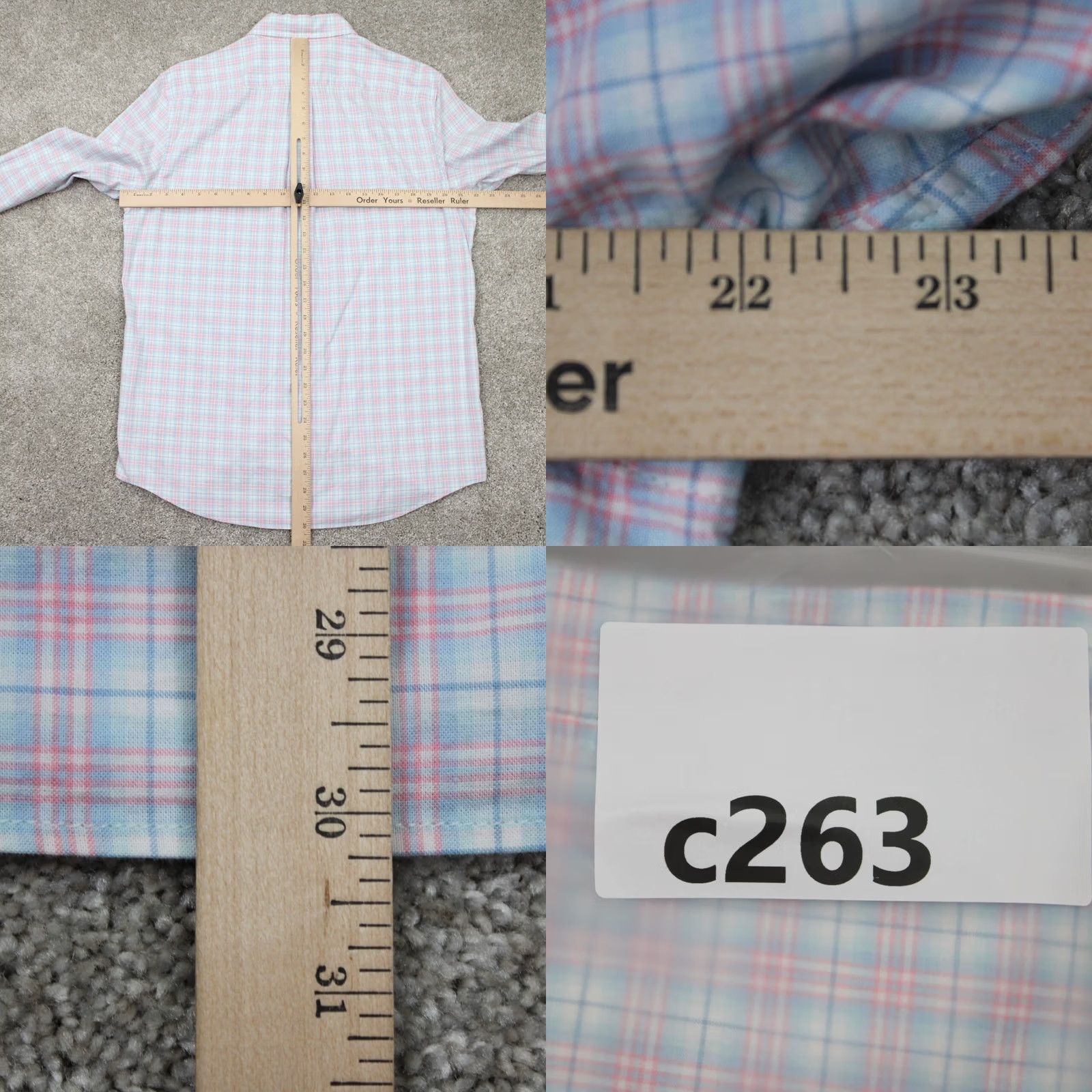 Vineyard Vines Vineyard Vines Shirt Mens Medium Cotton Stretch Classic Fit Murray L/S Pink/Blue Size US M / EU 48-50 / 2 - 9 Thumbnail
