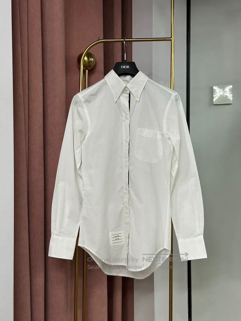 Thom Browne Thom Browne White Long Sleeve Shirt Size XS / US 0-2 / IT 36-38 - 1 Thumbnail