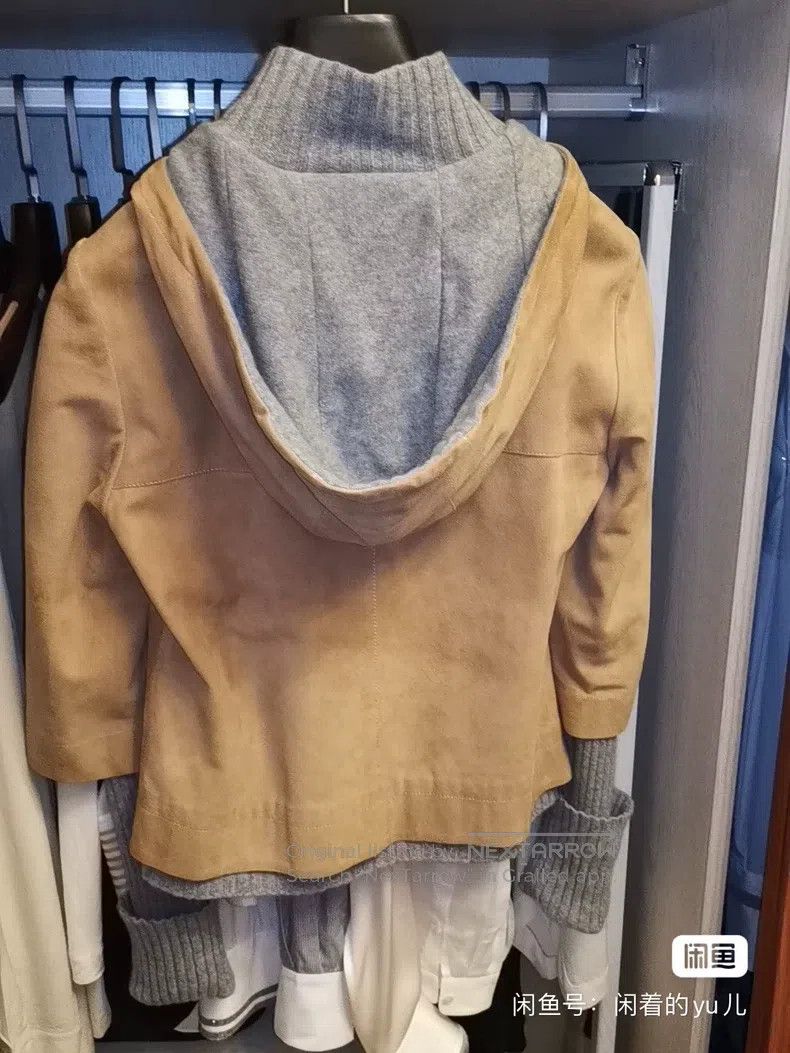 Brunello Cucinelli Brunello Cucinelli Leather and Cashmere Patchwork Size US XS / EU 42 / 0 - 5 Thumbnail
