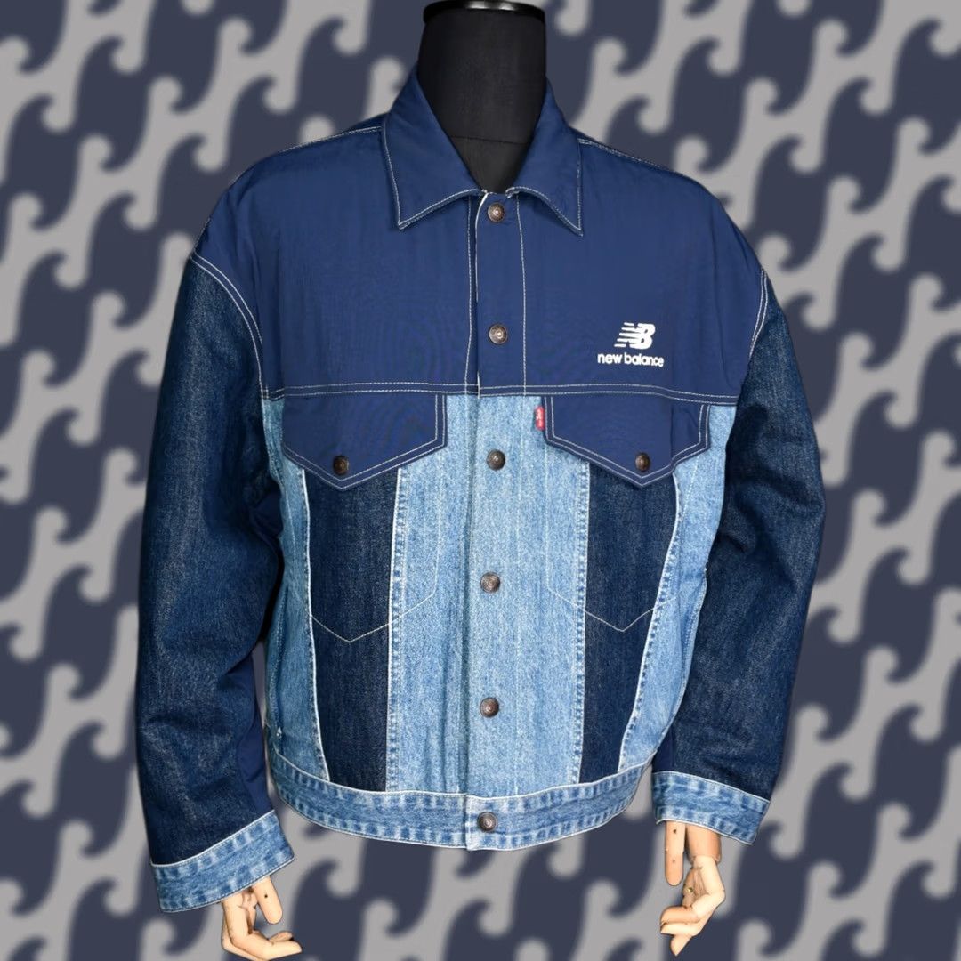 Levi's Levi's New Balance Trucker Jacket Men L Blue 100% Cotton Reversible Vintage Size US L / EU 52-54 / 3 - 1 Thumbnail
