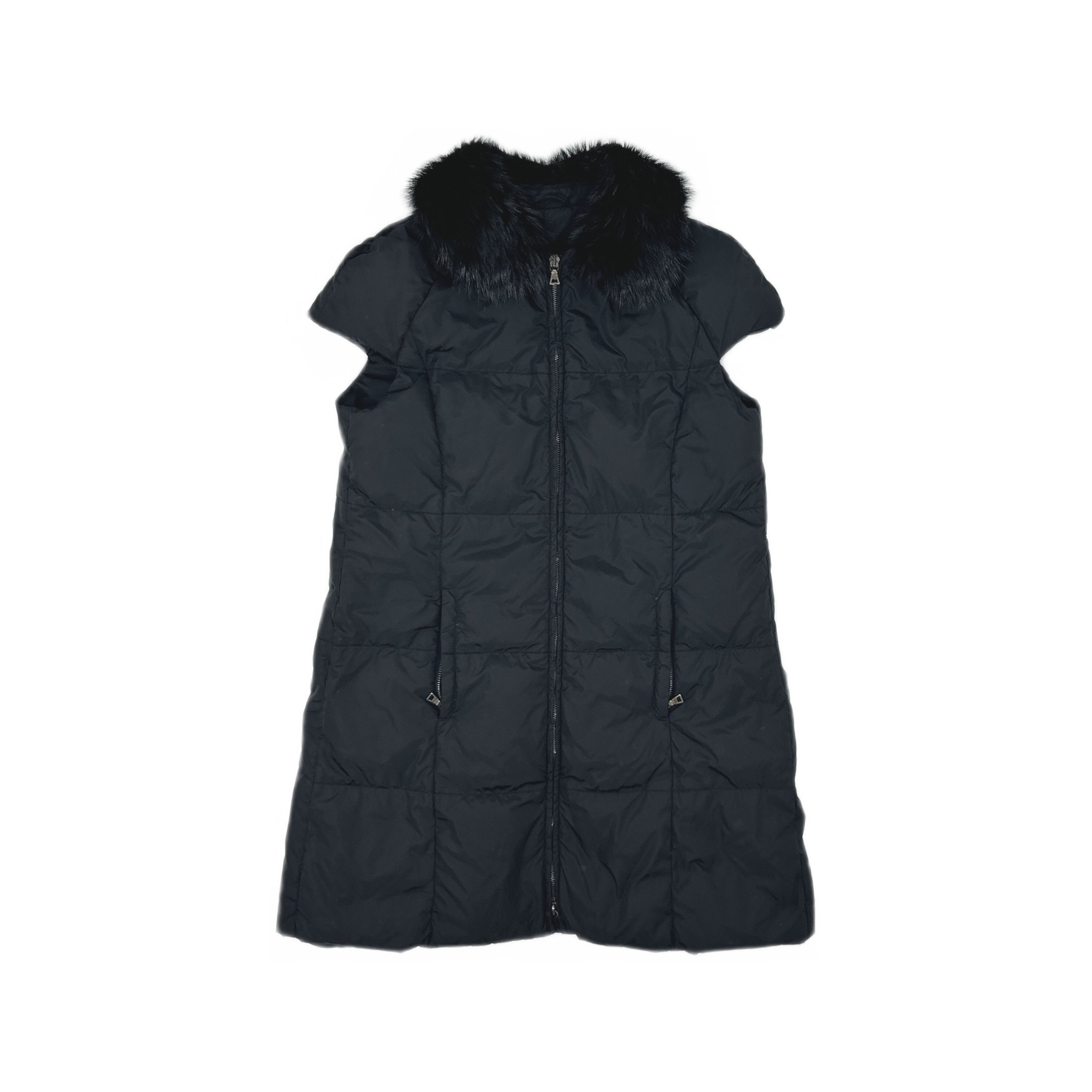 Prada Prada Fur Collar Down Vest Size 40 Size S / US 4 / IT 40 - 1 Thumbnail