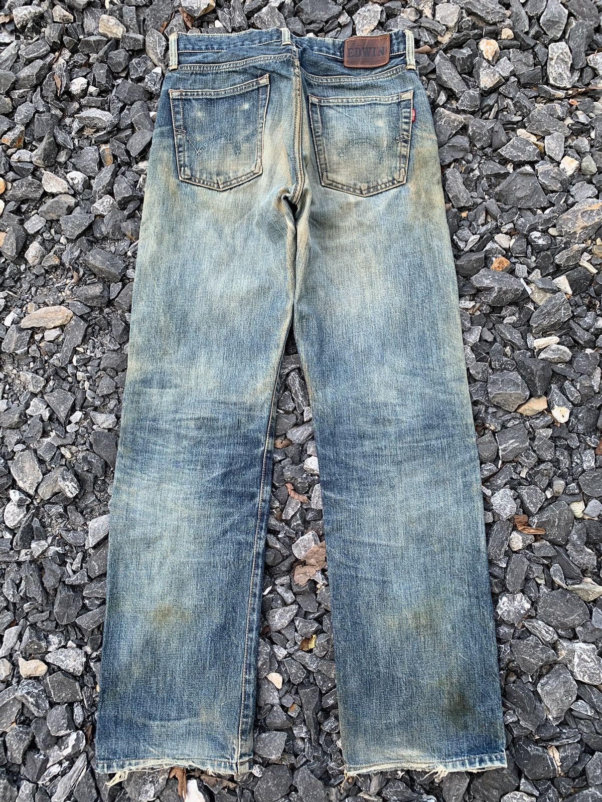 Edwin VINTAGE EDWIN 505SXXX MUDWASH RUSTY &FADED DISTRESSED DENIM Size US 29 - 2 Thumbnail