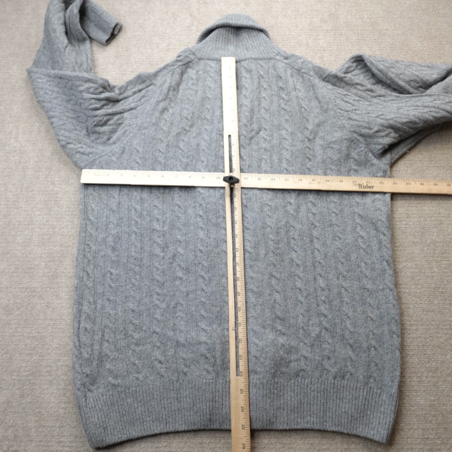Vintage VINTAGE Lorenzo Magni Sweater XL Gray Shawl Cardigan Wool Nylon Made in Italy Mens Gray XL Cardigan Wool Nylon Geometric 80s 90s Size US XL / EU 56 / 4 - 6 Thumbnail