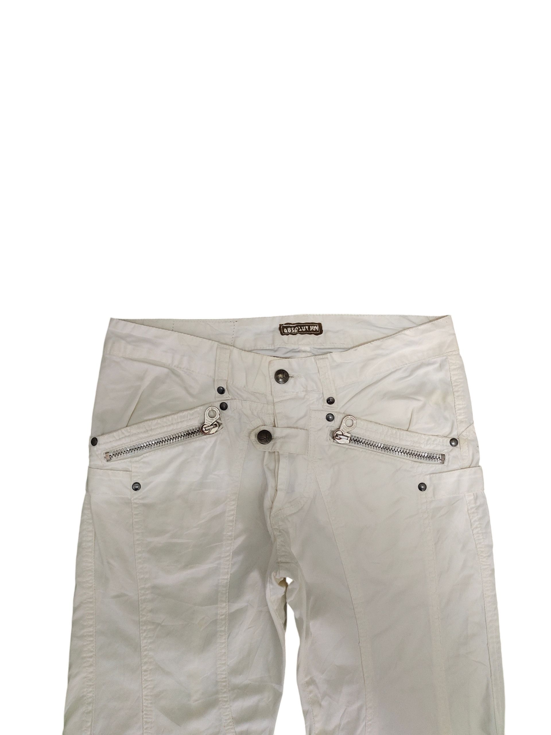 Absolut Joy Absolut Joy Einstein Asymmetric Cut White Zipper Pants Size US 30 / EU 46 - 2 Thumbnail