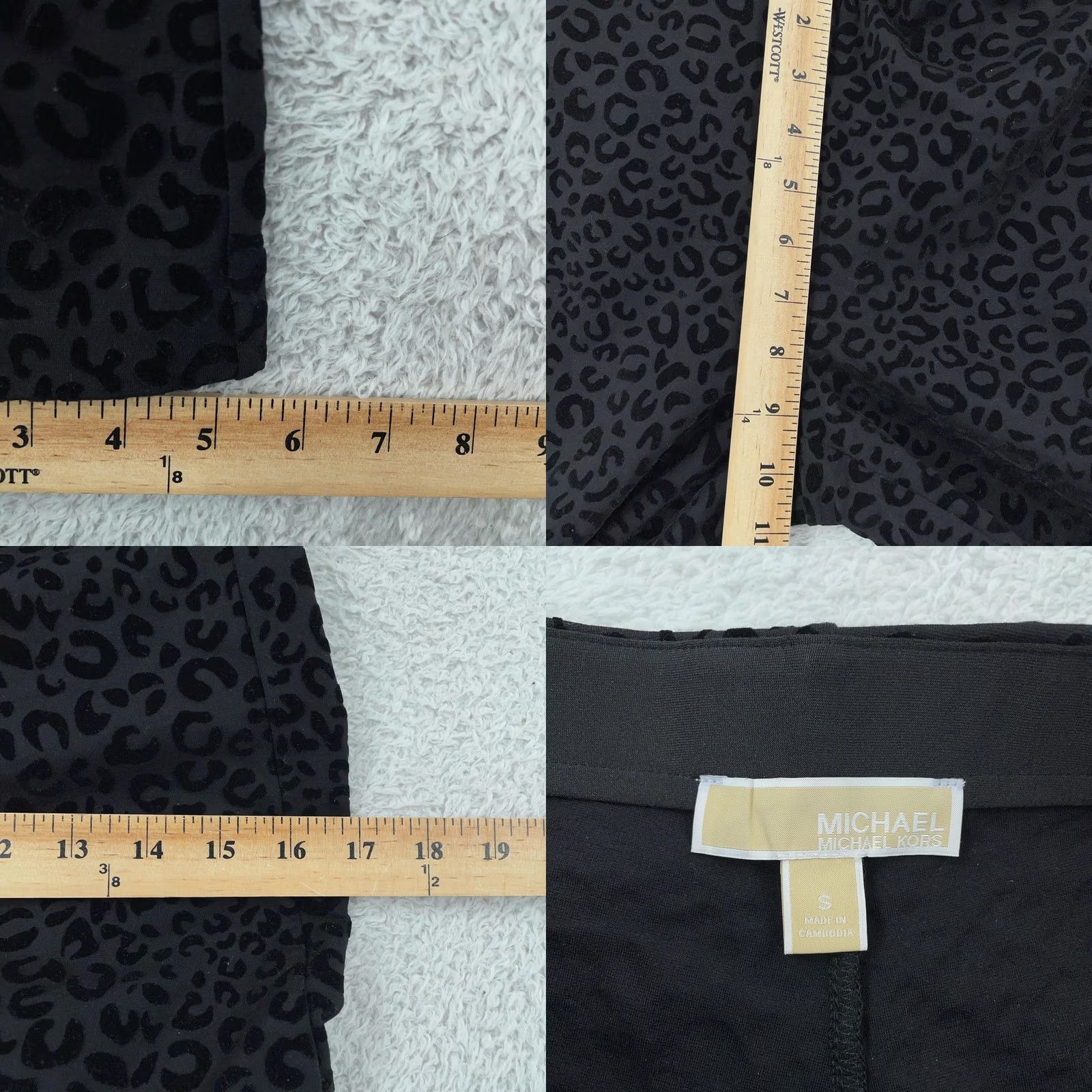 Michael Kors Michael Kors Leggings Womens Small Black Leopard Print Pull On Pants Size 28" / US 6 / IT 42 - 8 Thumbnail