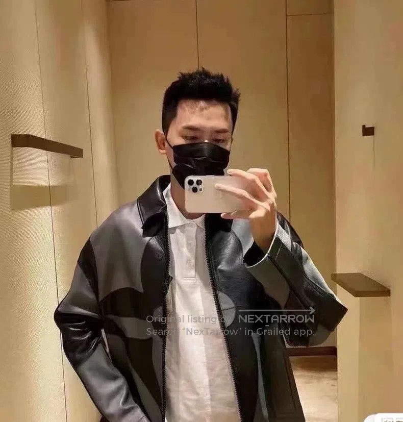 Louis Vuitton Louis Vuitton Three-Flower Logo Leather Jacket Size US L / EU 52-54 / 3 - 6 Thumbnail
