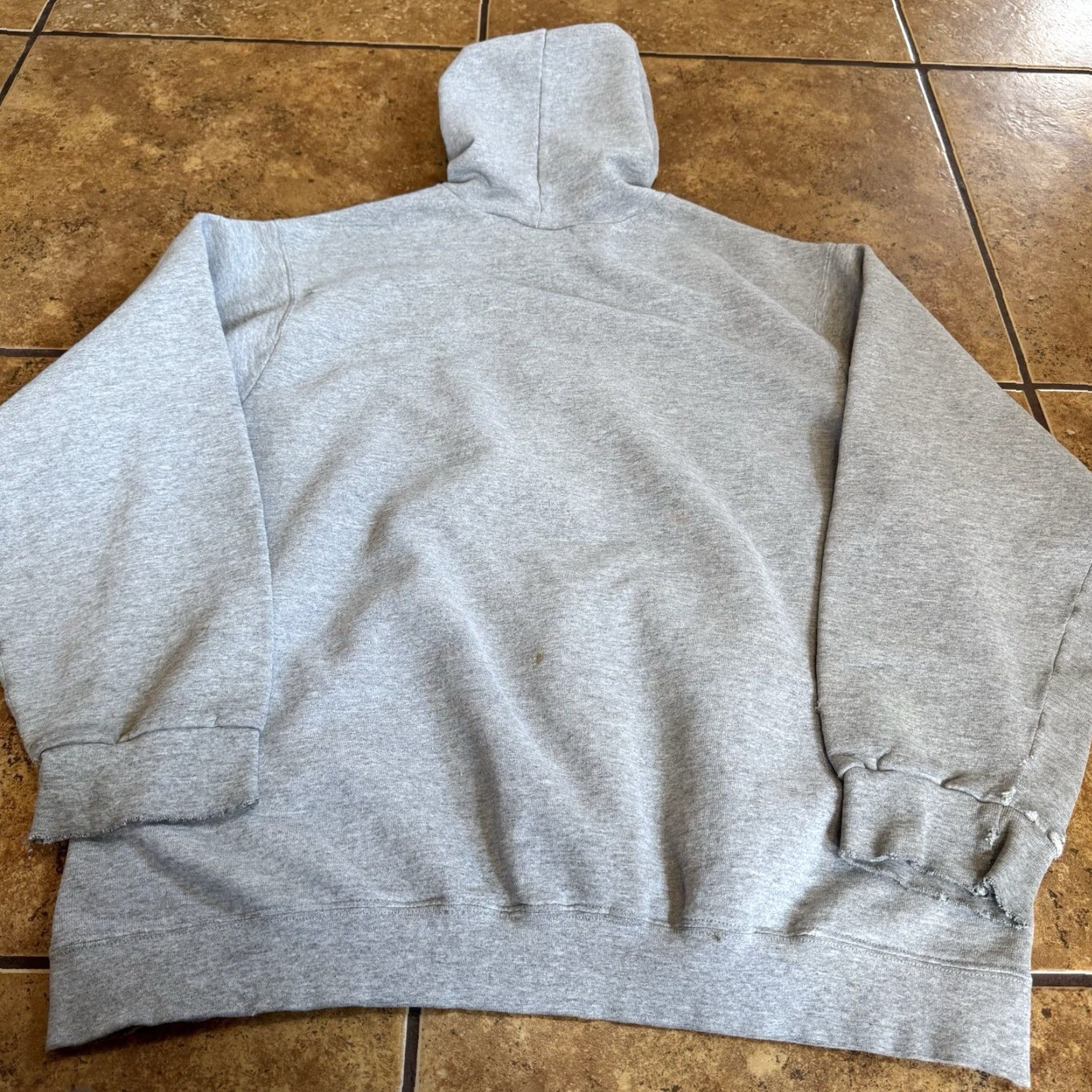 Nike VINTAGE Nike Center Swoosh Hoodie Mens Large Gray Sweatshirt Silver Tag Y2K Size US L / EU 52-54 / 3 - 3 Thumbnail