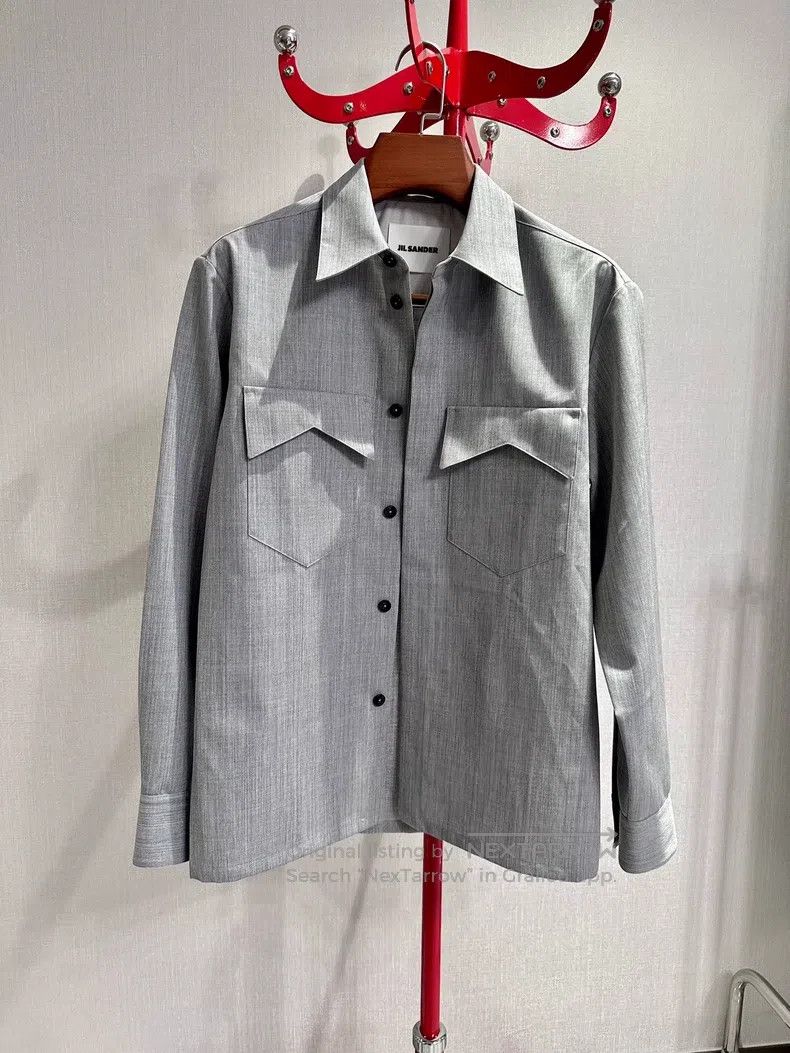 Jil Sander Jil Sander size 48 Men's Gray Shirt Jacket Size US M / EU 48-50 / 2 - 2 Thumbnail