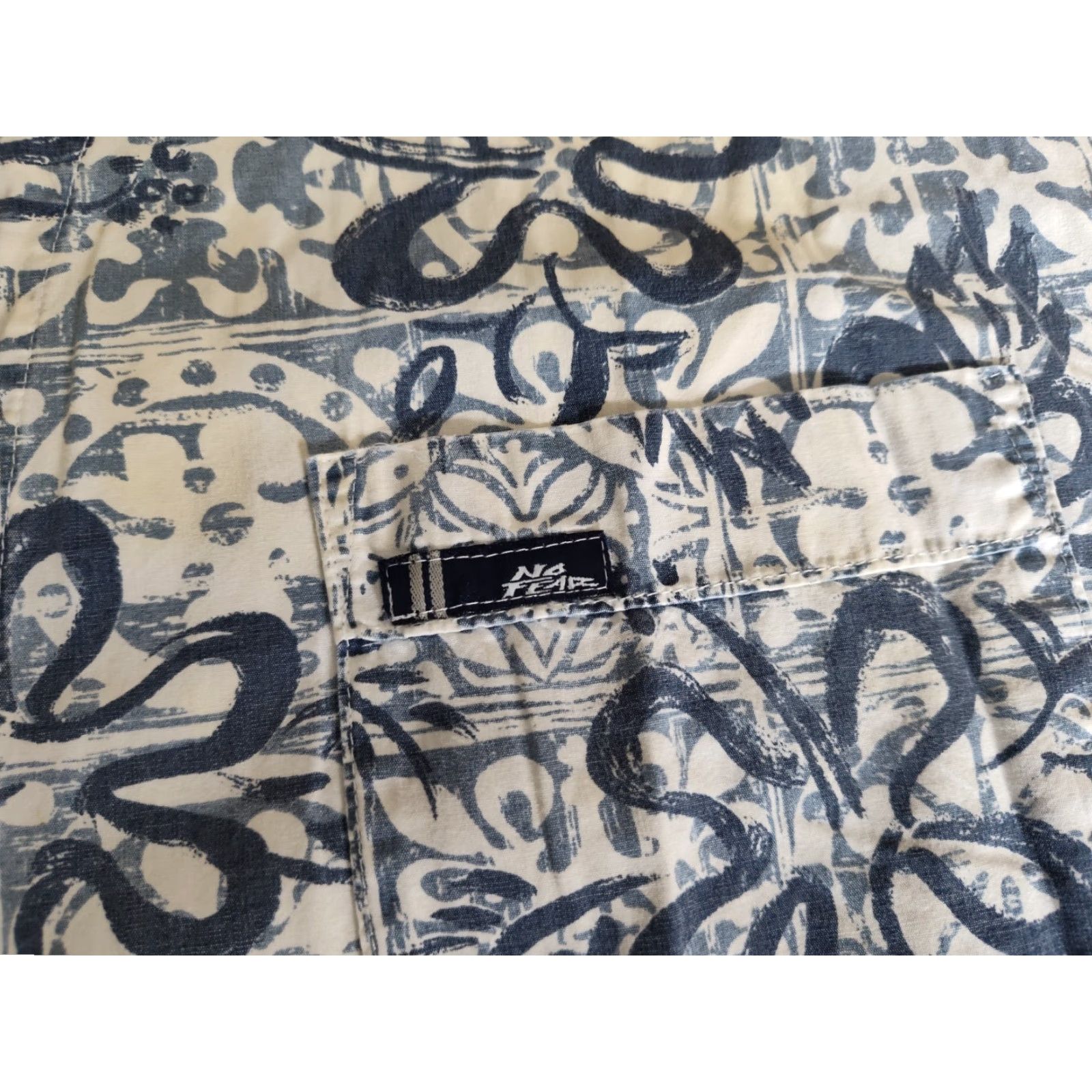 No Fear VINTAGE No Fear Hawaiian Shirt Men Large Short Sleeve Button Up Floral Summer Casual Beach USA Made Size US L / EU 52-54 / 3 - 2 Thumbnail
