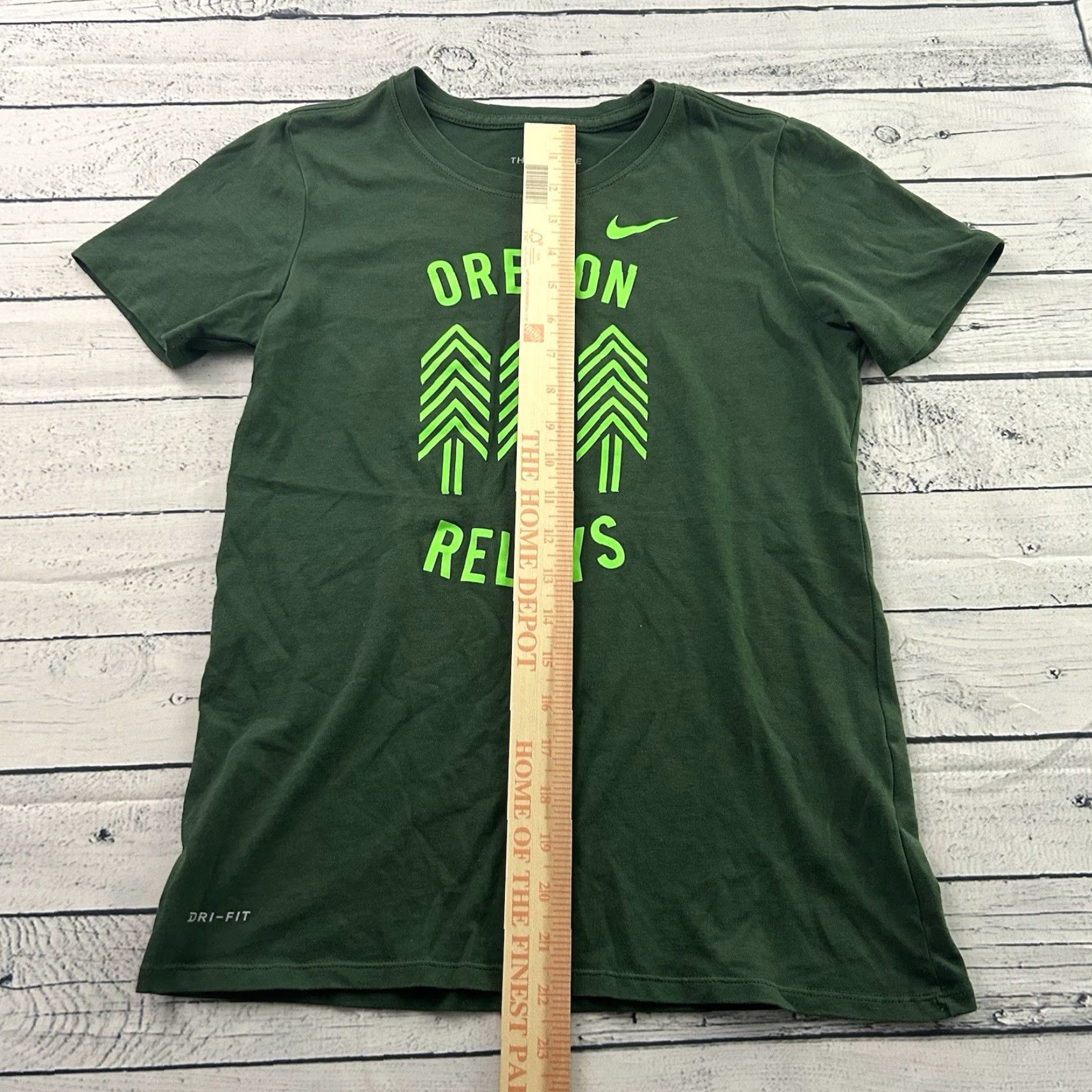 Nike Nike Short Sleeve T-Shirt Athletic Fit Men's XS Green Oregon Relays Size US XS / EU 42 / 0 - 3 Thumbnail