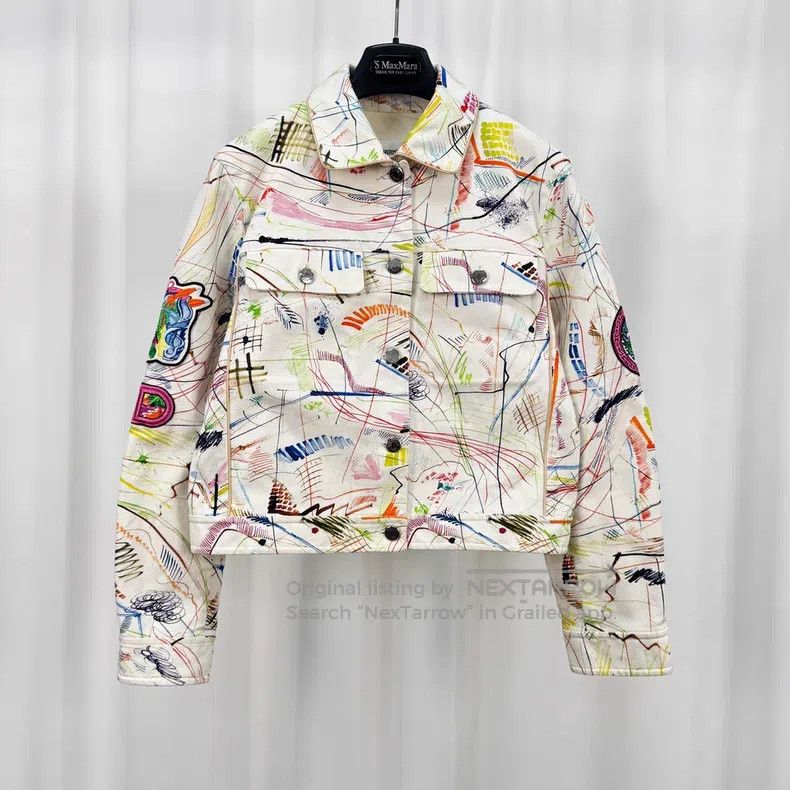 Hermes Hermes 23ss Graffiti Embroidered Denim Jacket Size XS / US 0-2 / IT 36-38 - 1 Thumbnail