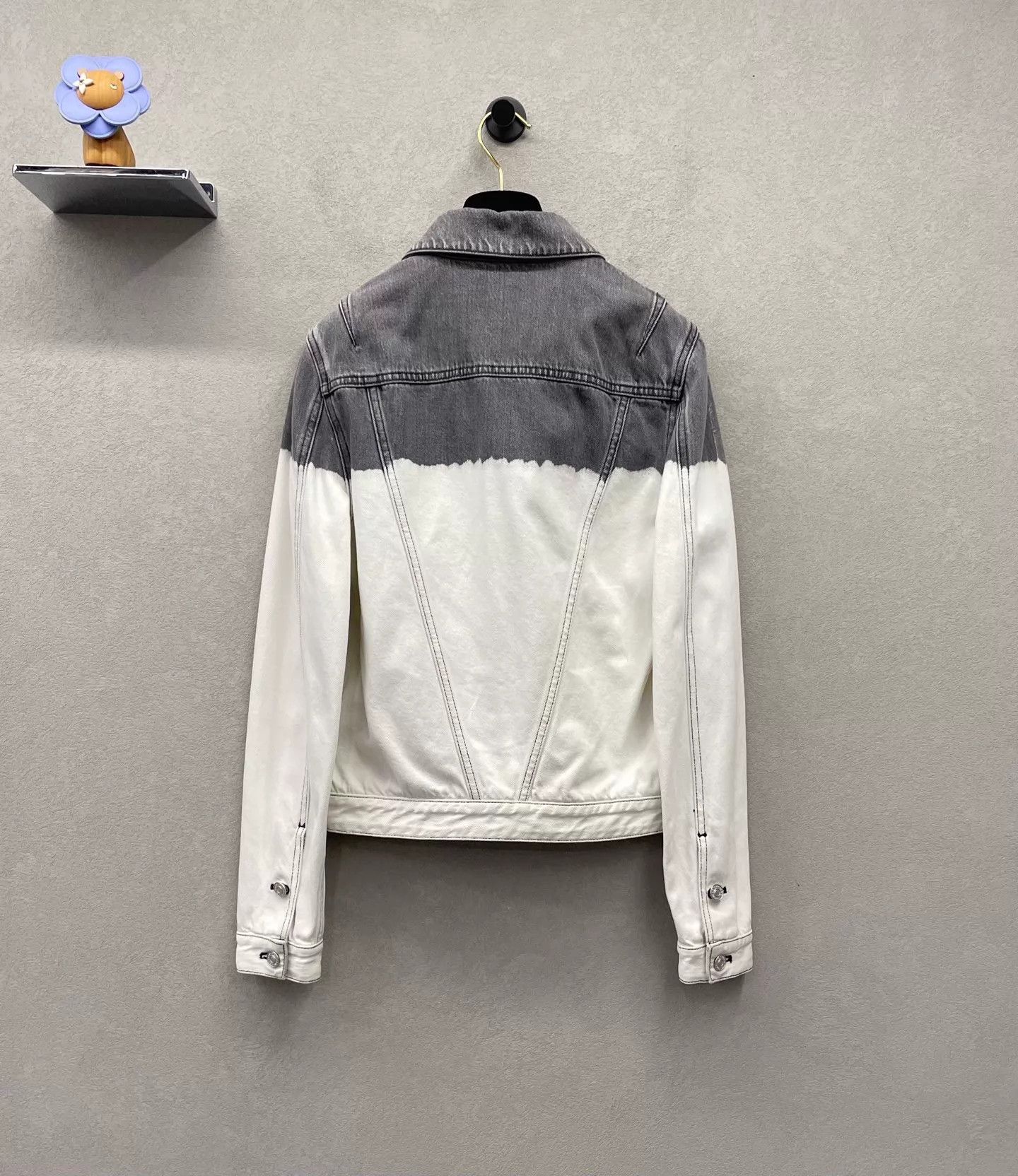 Givenchy Givenchy gray/white colorblock logo denim jacket Size XXS / US 00 / IT 34 - 2 Thumbnail