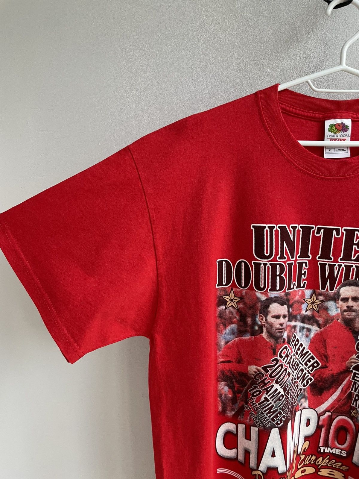 Vintage Manchester United 2007 2008 Fan Merchandise Red T Shirt Tee Size US XL / EU 56 / 4 - 7 Thumbnail
