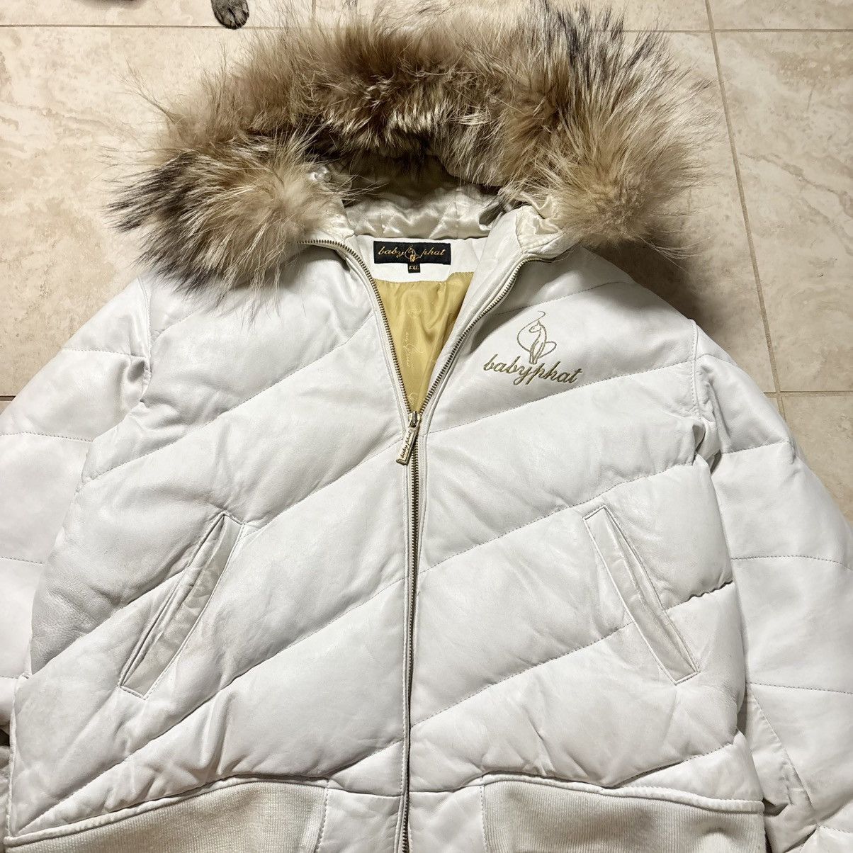 Pelle Pelle 2000s Baby Phat Raccoon Fur Leather Jacket mens xl Size US XL / EU 56 / 4 - 2 Thumbnail