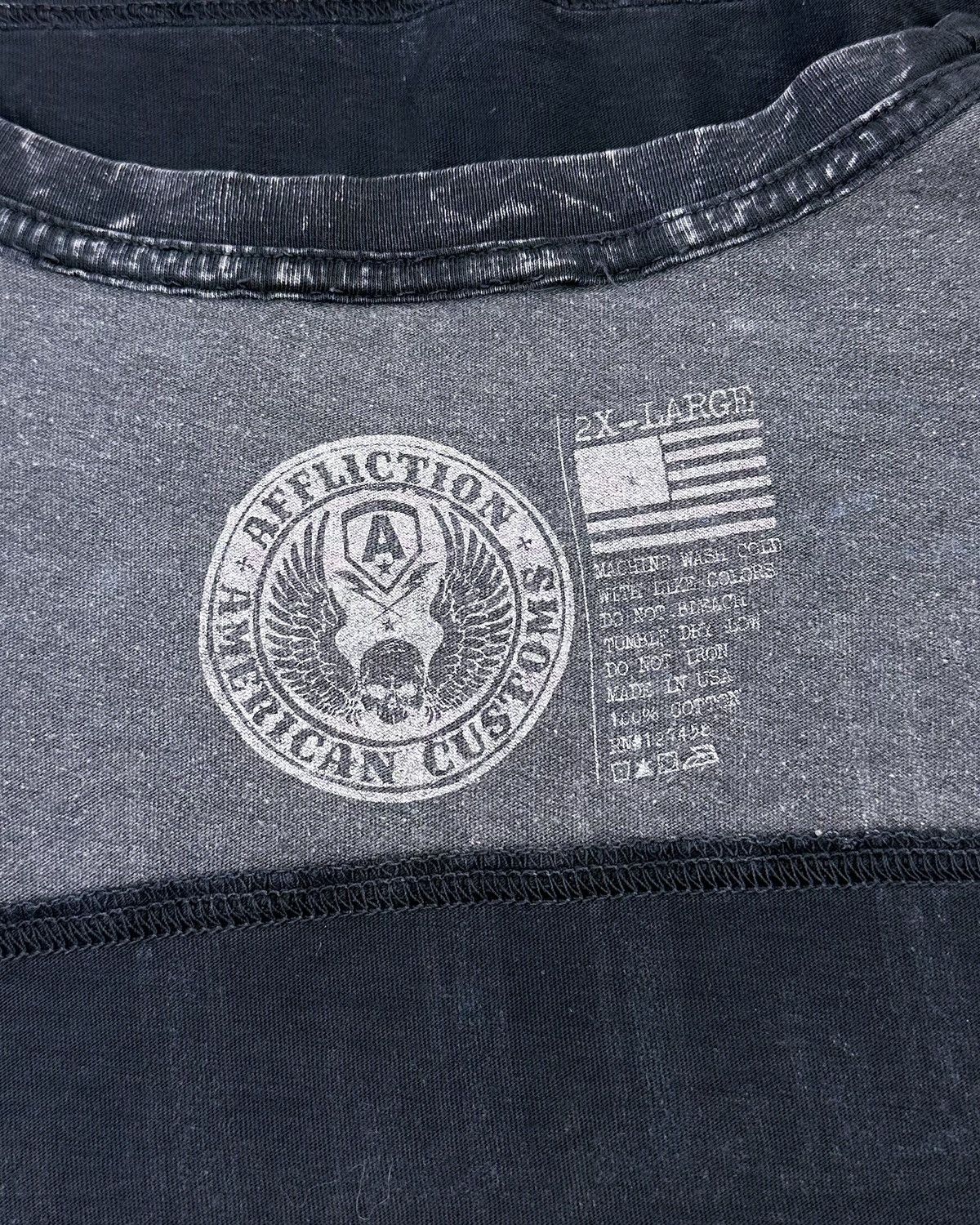 Affliction × Vintage 00s / Y2K Affliction American Custom T-Shirt Size US XL / EU 56 / 4 - 3 Thumbnail