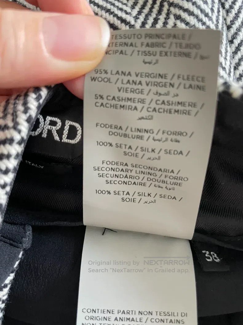 Tom Ford Tom Ford Leather belt herringbone wool half-skirt Size 25" / US 0 / IT 36 - 7 Thumbnail