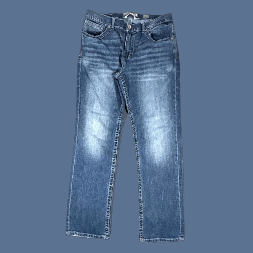 BKE BKE Tyler Jeans Mens 36x33 Blue Medium Wash Straight Leg Stretch Denim Pants Size US 36 / EU 52 - 1 Thumbnail