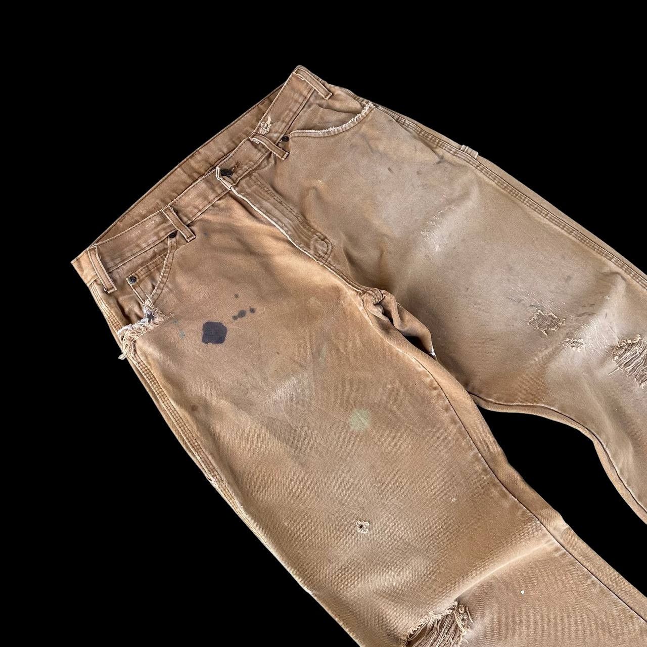 Dickies VINTAGE DICKIES DISTRESSED CARPENTER BROWN DENIM W34X34 Size US 34 / EU 50 - 6 Thumbnail