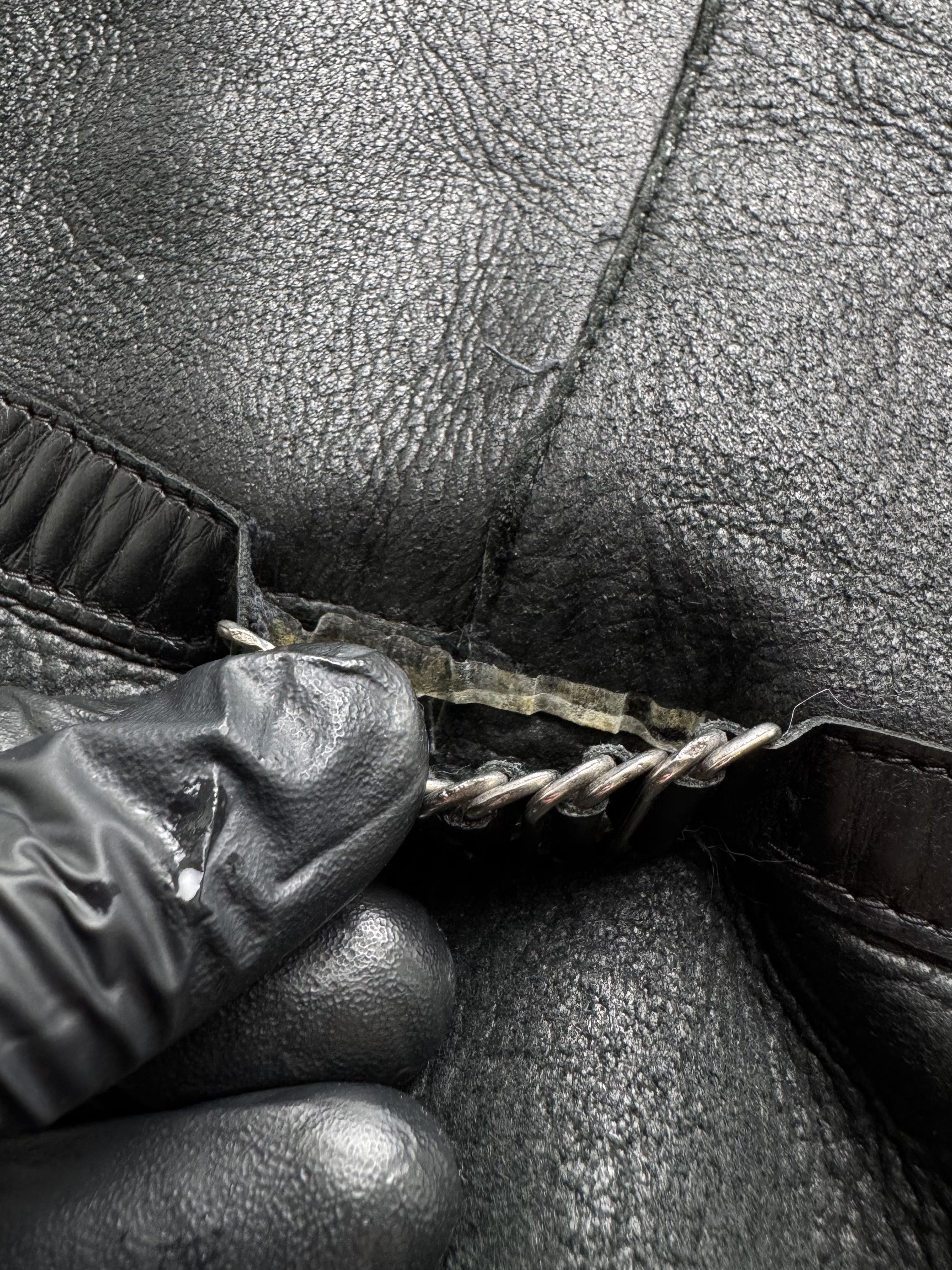 Vintage Vintage Black Sheepskin Leather Coat Long Zip Size S / US 4 / IT 40 - 20 Thumbnail