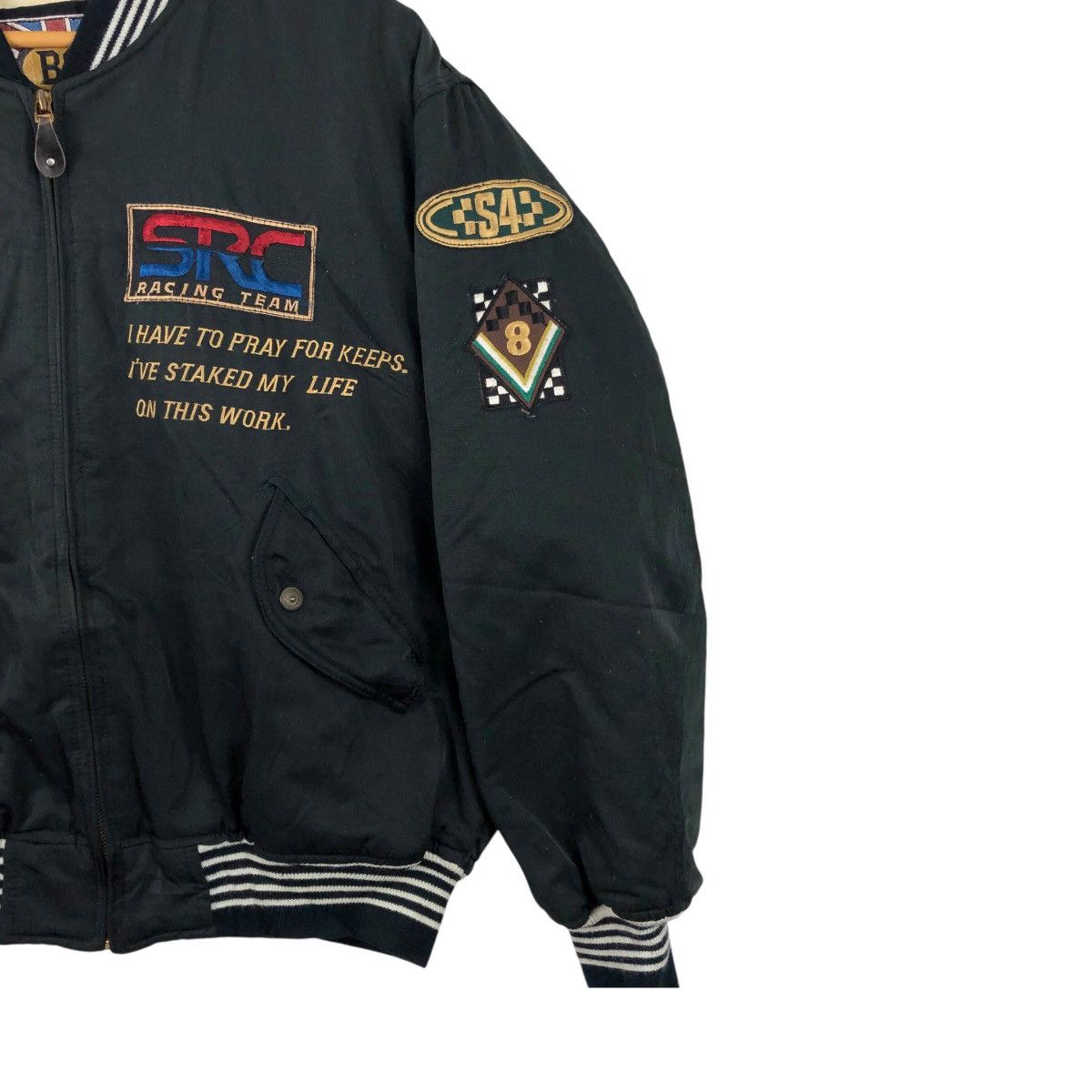 Vintage Vintage SRC RACING TEAM Hi Tech Bomber Jacket Size US L / EU 52-54 / 3 - 6 Thumbnail
