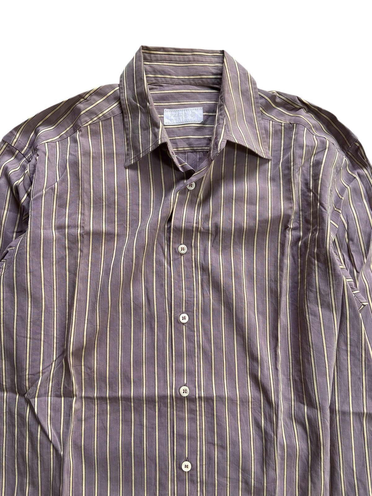 Prada PRADA VINTAGE STRIPED CASUAL BUTTON DOWN SHIRT Size US XL / EU 56 / 4 - 3 Thumbnail