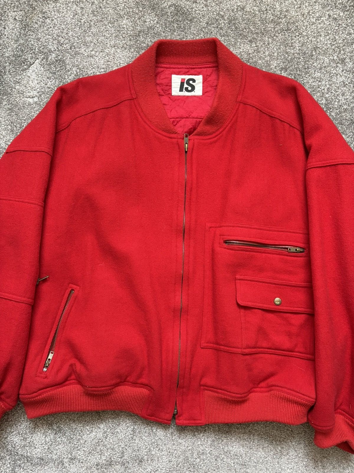 Issey Miyake × Tsumori Chisato × Vintage Issey Miyake Sport 80s Wool Care-Label Bomber Jacket Size US M / EU 48-50 / 2 - 7 Thumbnail