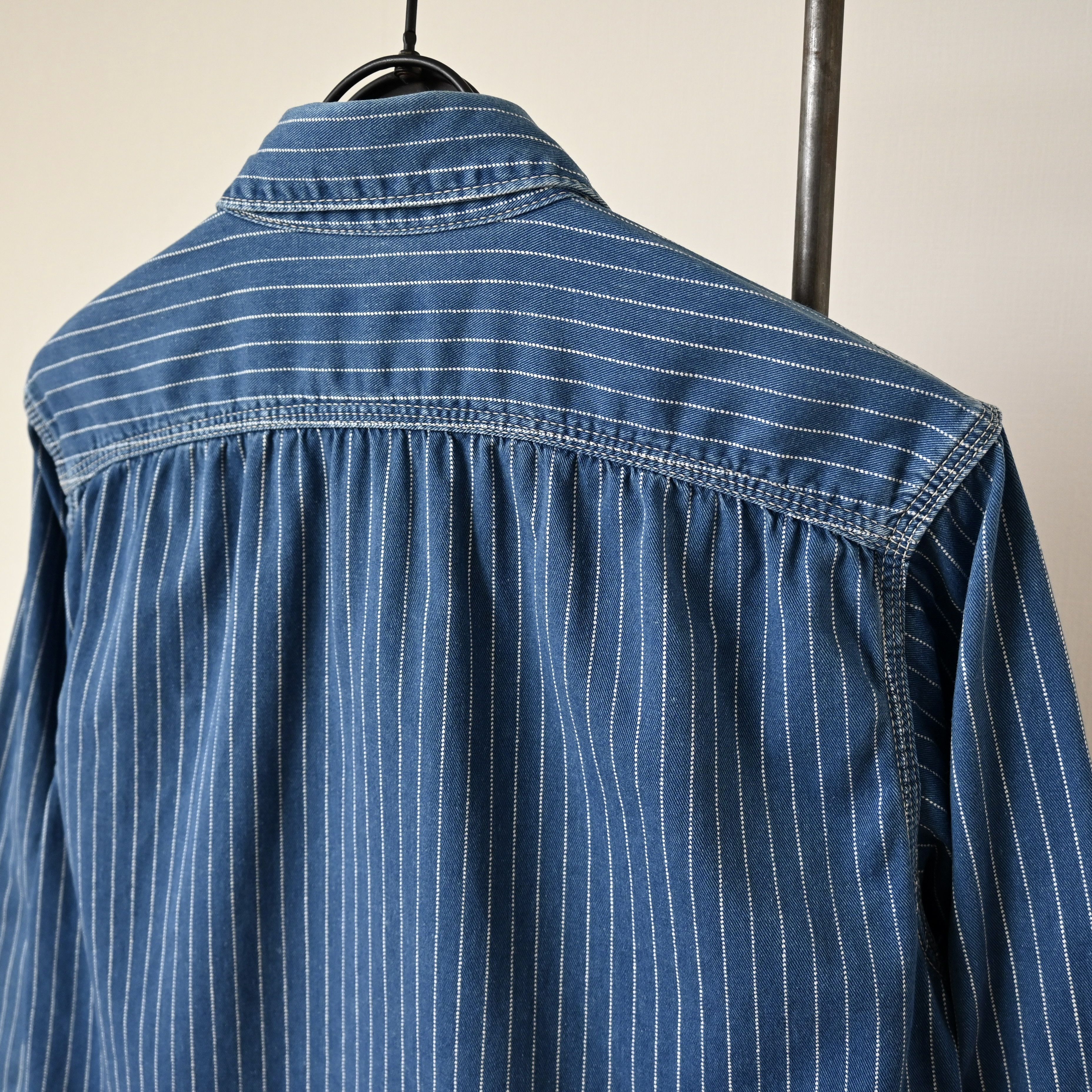 Eternal 2000s ETERNAL Wabash pin dot stripe indigo work shirt Size US S / EU 44-46 / 1 - 3 Thumbnail