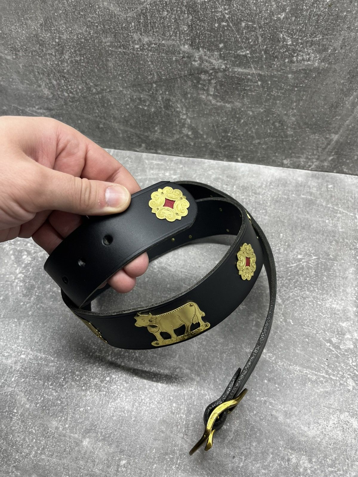 Other Vintage 90's Etro Metal Cow Belt Size ONE SIZE - 5 Thumbnail