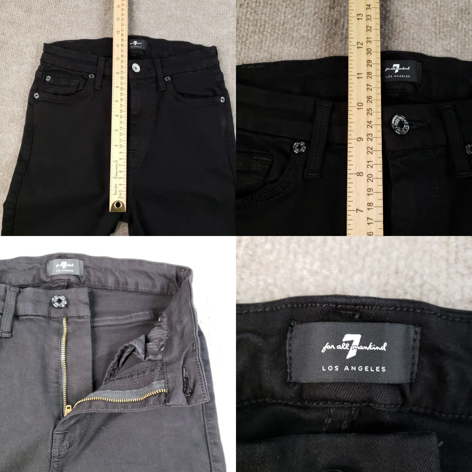 7 For All Mankind 7 For All Mankind Jeans Women Size 26 Black Skinny High Rise Stretch Size 26" / US 2 / IT 38 - 8 Thumbnail
