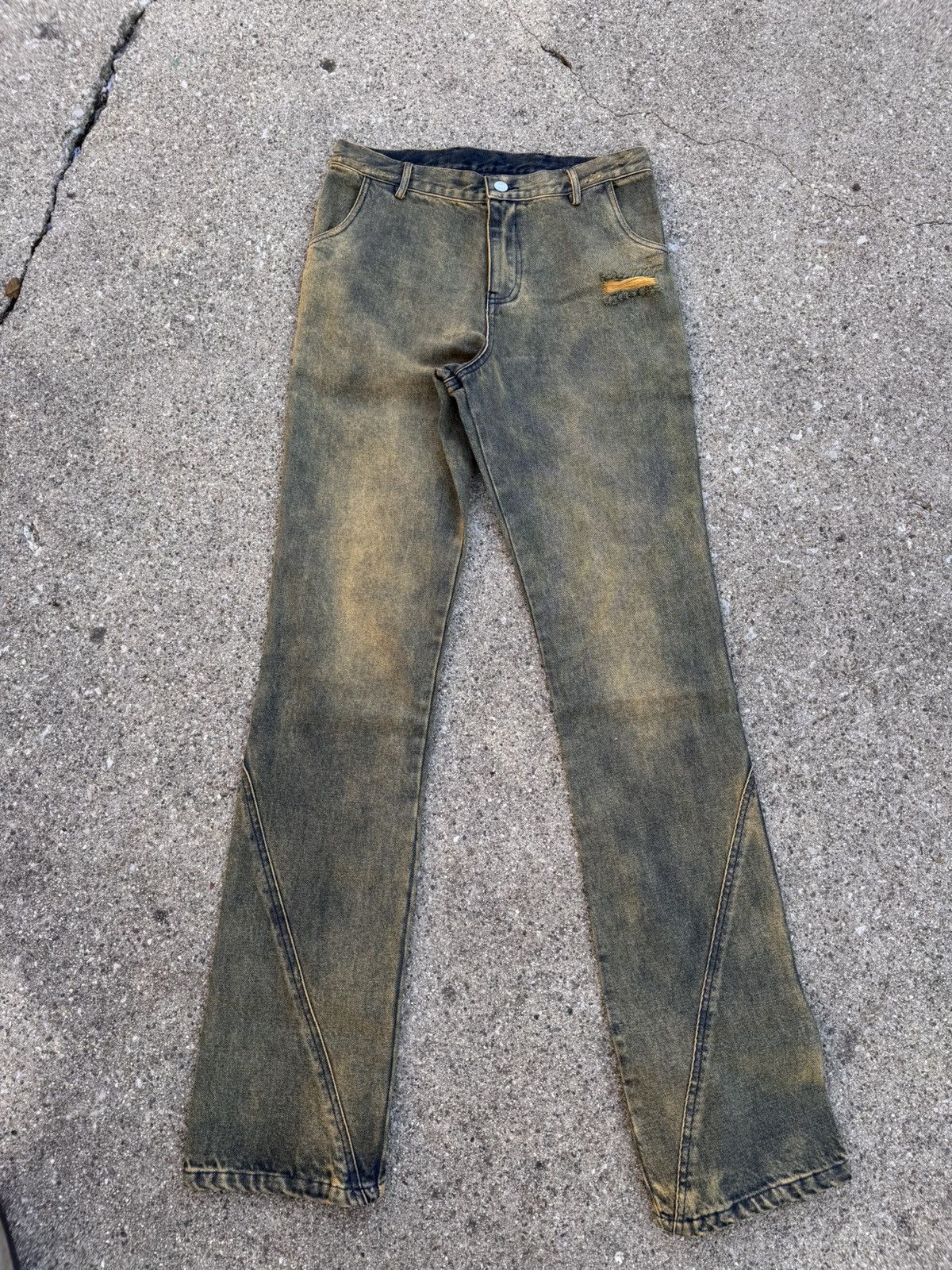 Hysteric Glamour × If Six Was Nine × Japanese Brand Rare mud panel cut denim Size US 29 - 5 Thumbnail