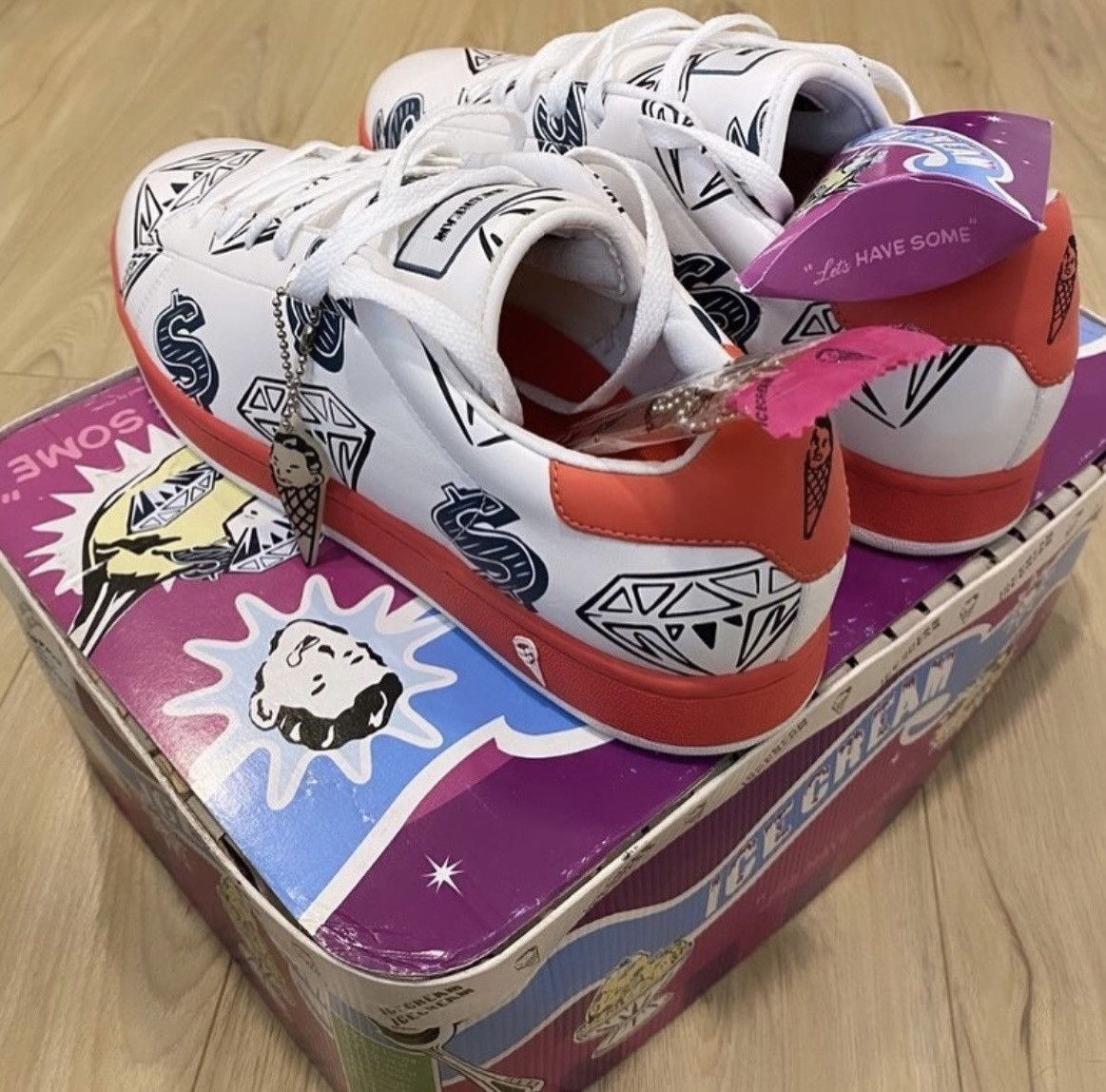 Icecream × Reebok VERY RARE OG REEBOK X BBC/ICE CREAM DIAMOND & DOLLAR SAMPLE Size US 11.5 / EU 44-45 - 6 Thumbnail