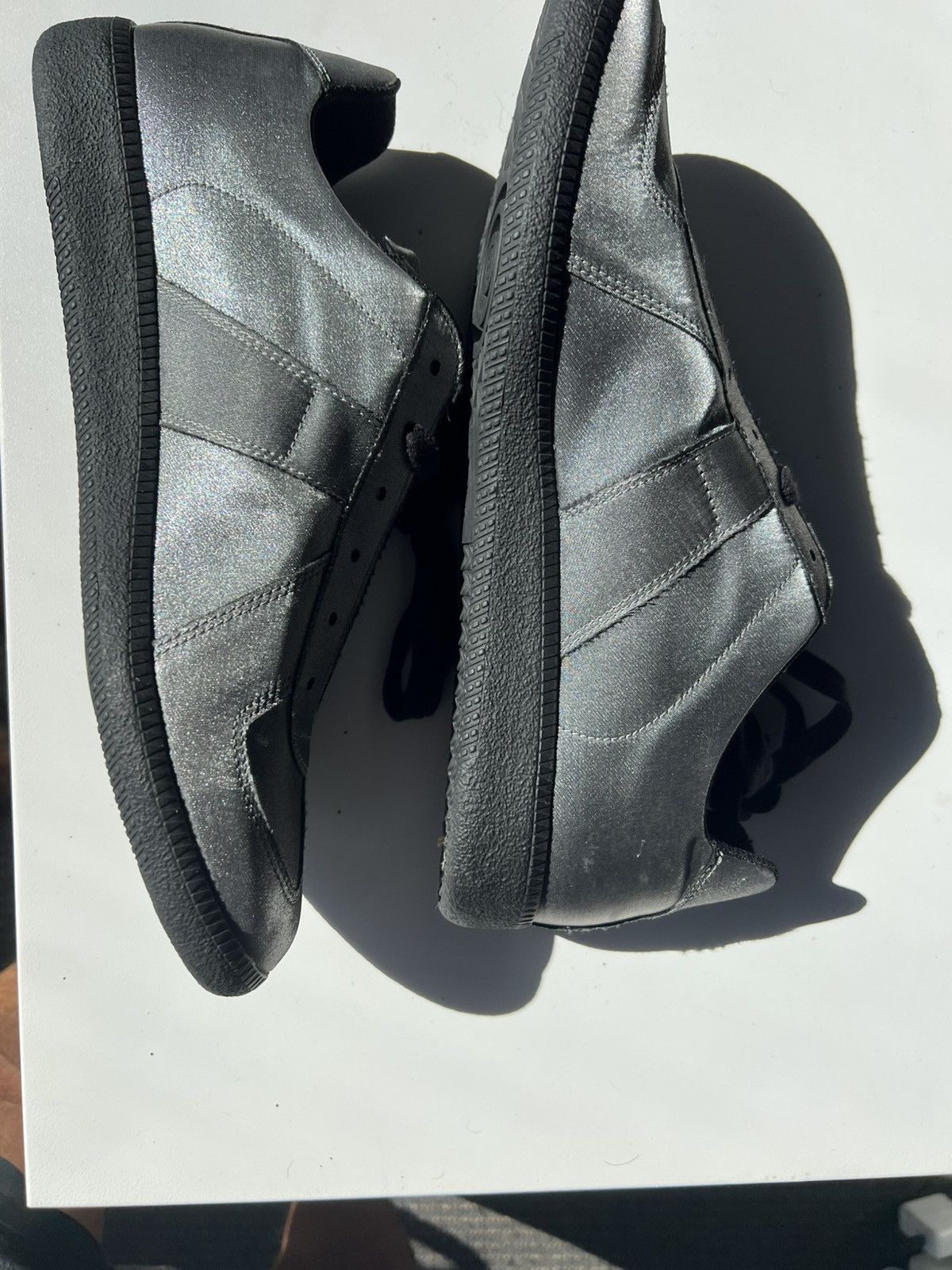 Maison Margiela Margiela gunmetal fabric trainer Size US 12 / EU 45 - 7 Thumbnail