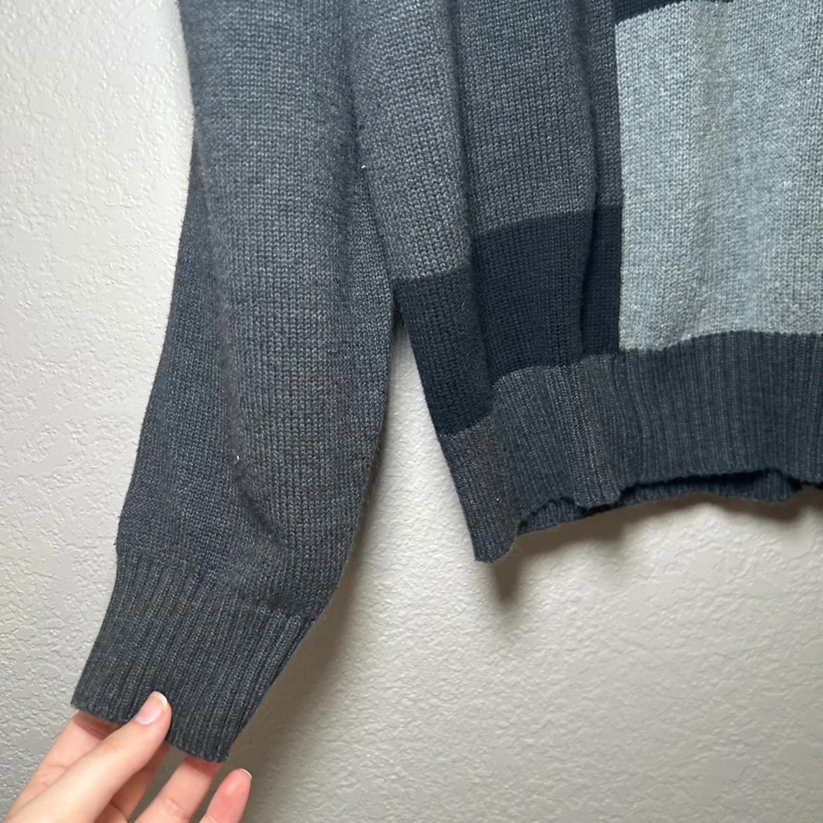 Oscar De La Renta Oscar de la Renta Men's Patchwork Knit Sweater Size L Size US L / EU 52-54 / 3 - 3 Thumbnail