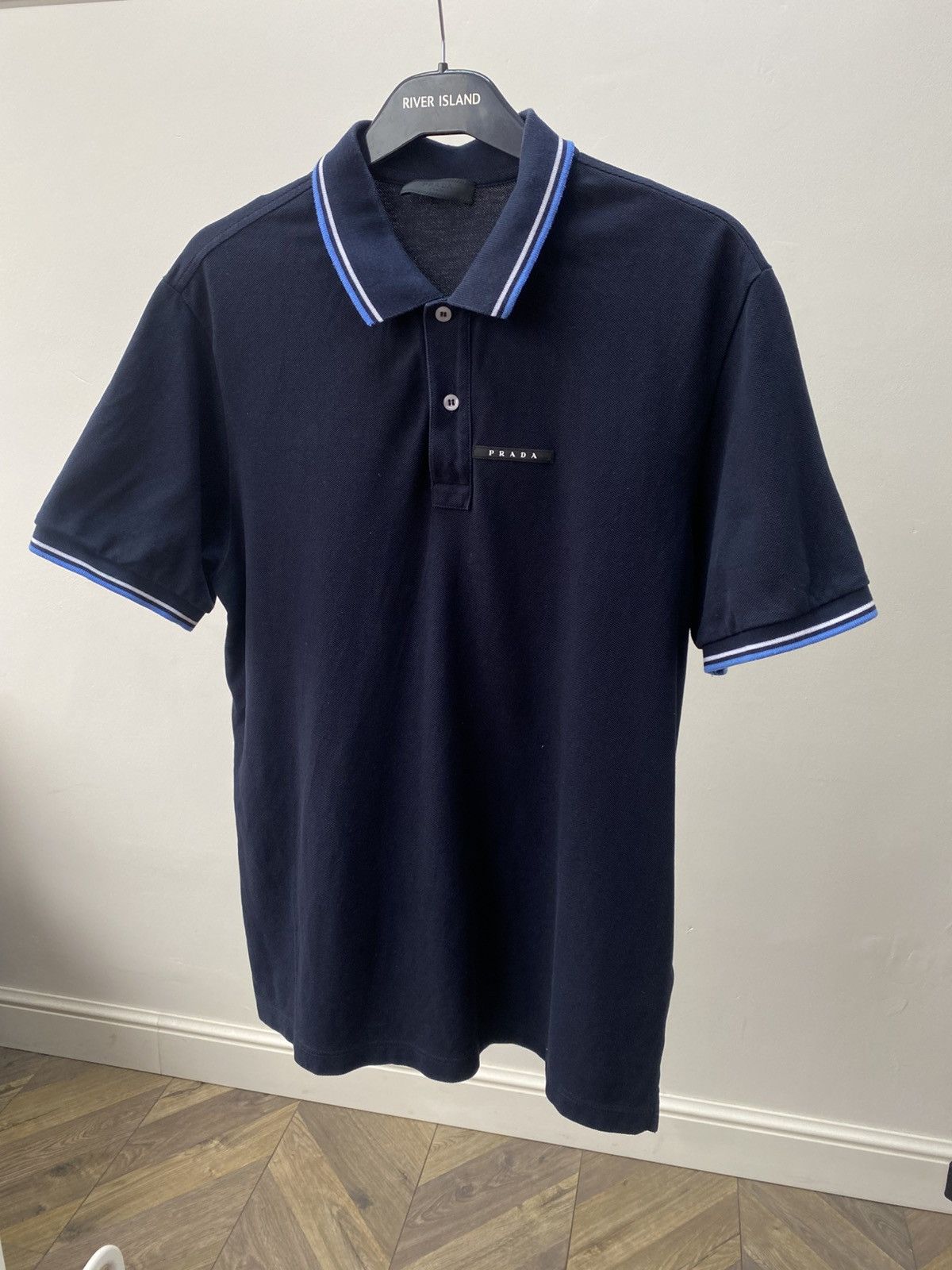 Prada Vintage Prada Black Tab Polo T-shirt Size US L / EU 52-54 / 3 - 3 Thumbnail