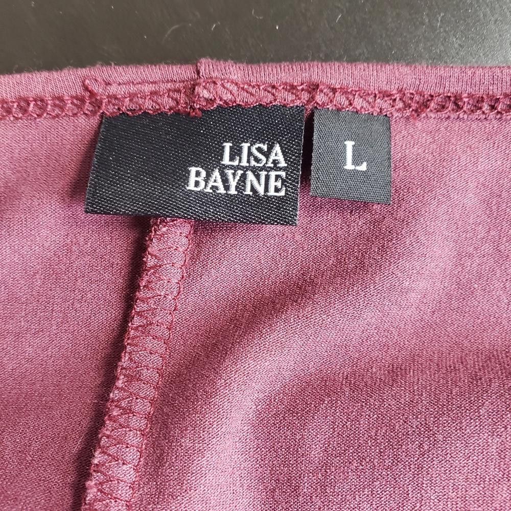 Designer CT263 Lisa Bayne Long Sleeve Maroon T-shirt L Size L / US 10 / IT 46 - 3 Thumbnail