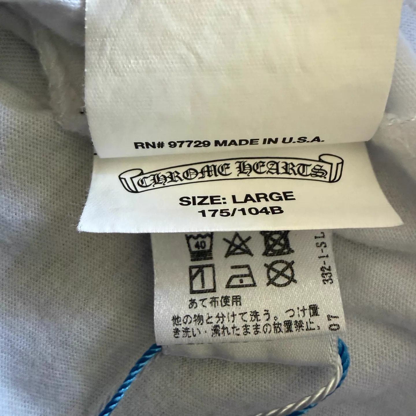 Chrome Hearts Chrome Hearts White Back Horseshoe Print Short Sleeve Tee L Size US L / EU 52-54 / 3 - 4 Thumbnail
