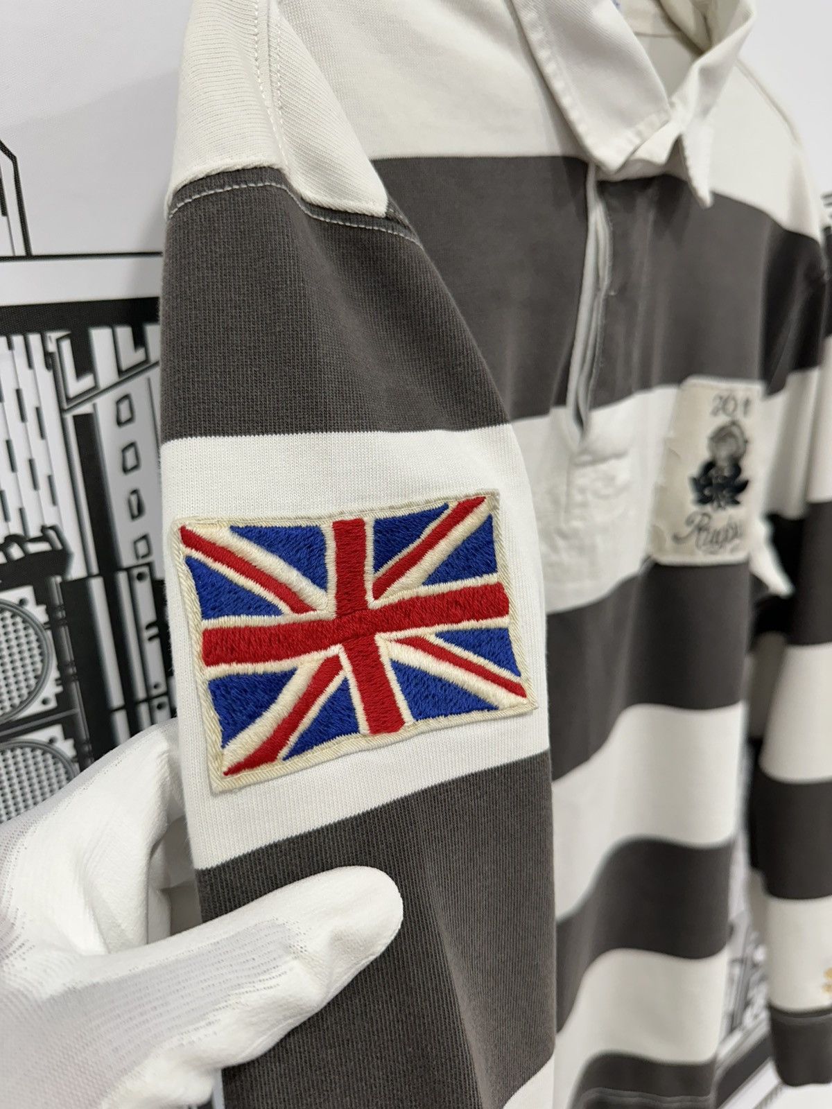 Rugby Ralph Lauren Rugby Ralph Lauren 2011 United Kingdom Rugby Charcoal Gray Size US XL / EU 56 / 4 - 4 Thumbnail