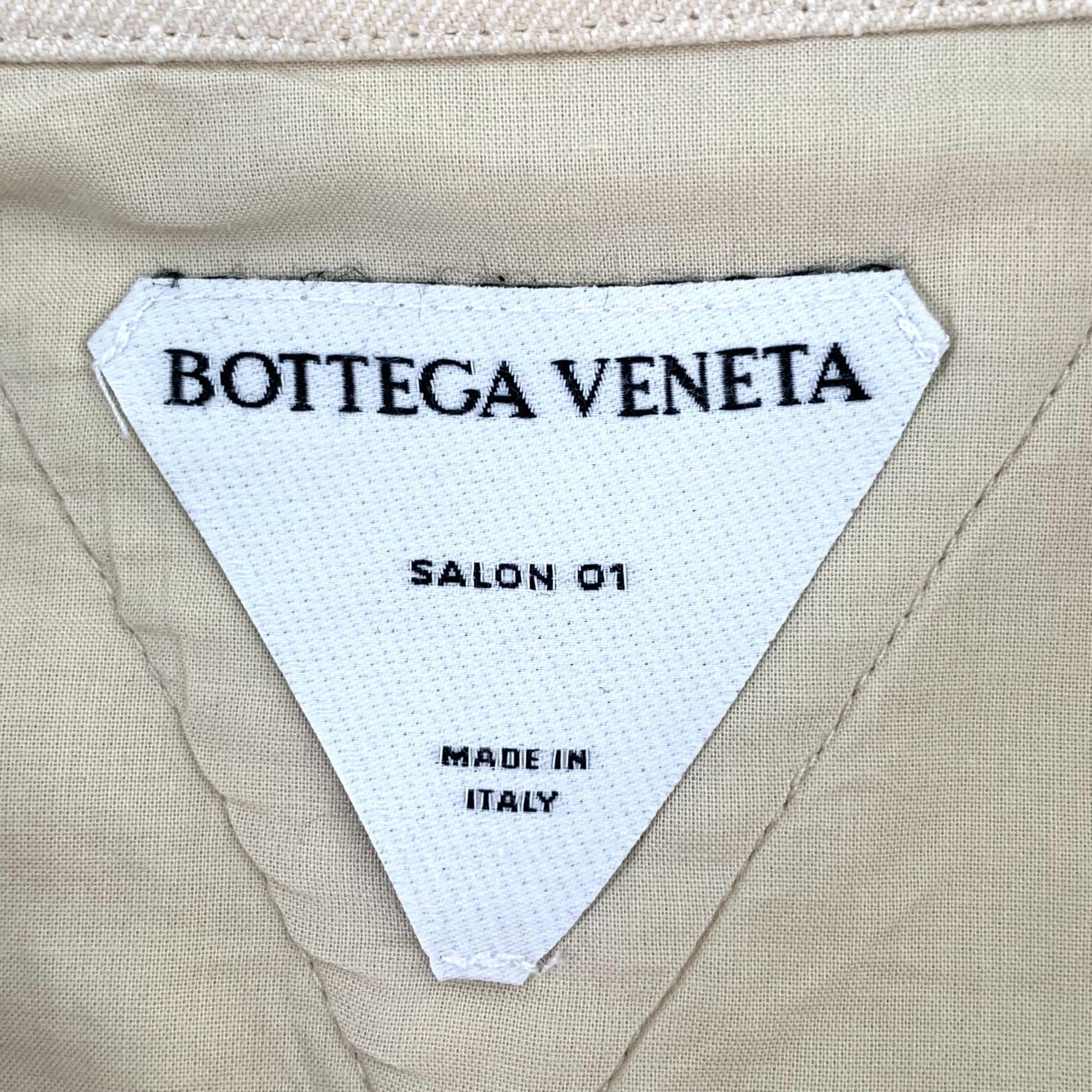 Bottega Veneta Bottega Veneta Beige Cotton Long Sleeve Pullover Jacket With Size XL / US 12-14 / IT 48-50 - 2 Thumbnail