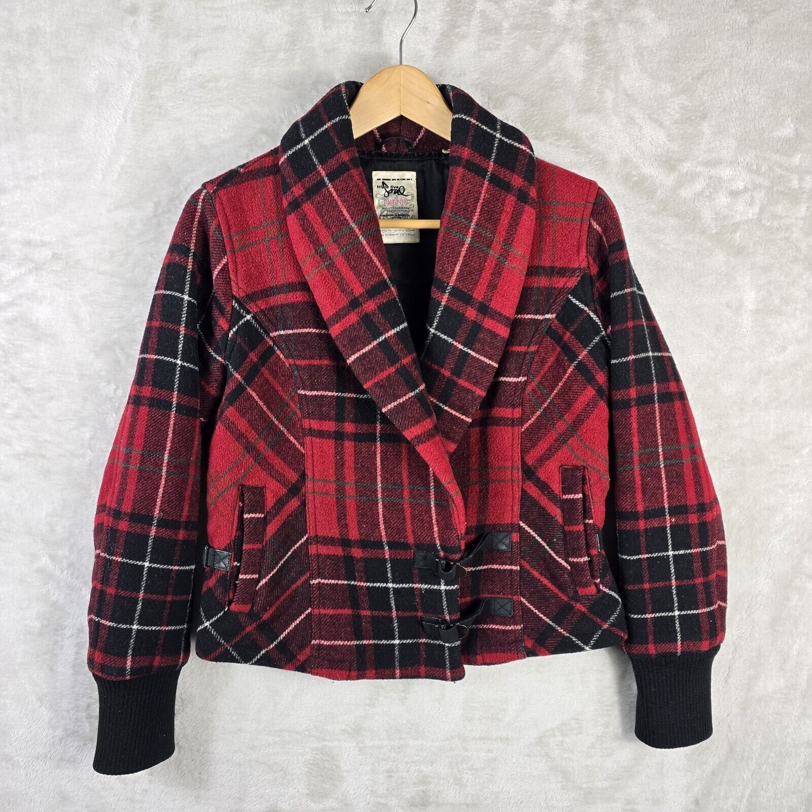 Triple 5 Soul Vtg Triple Five Soul Coat Women Medium Plaid Wool Jacket Size M / US 6-8 / IT 42-44 - 2 Thumbnail